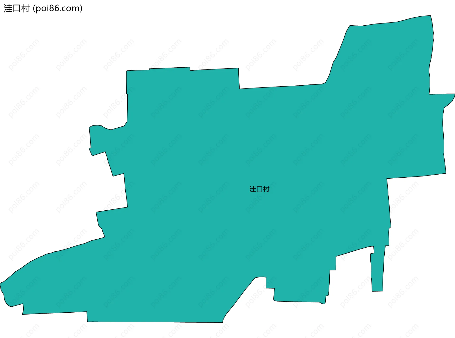 洼口村边界地图