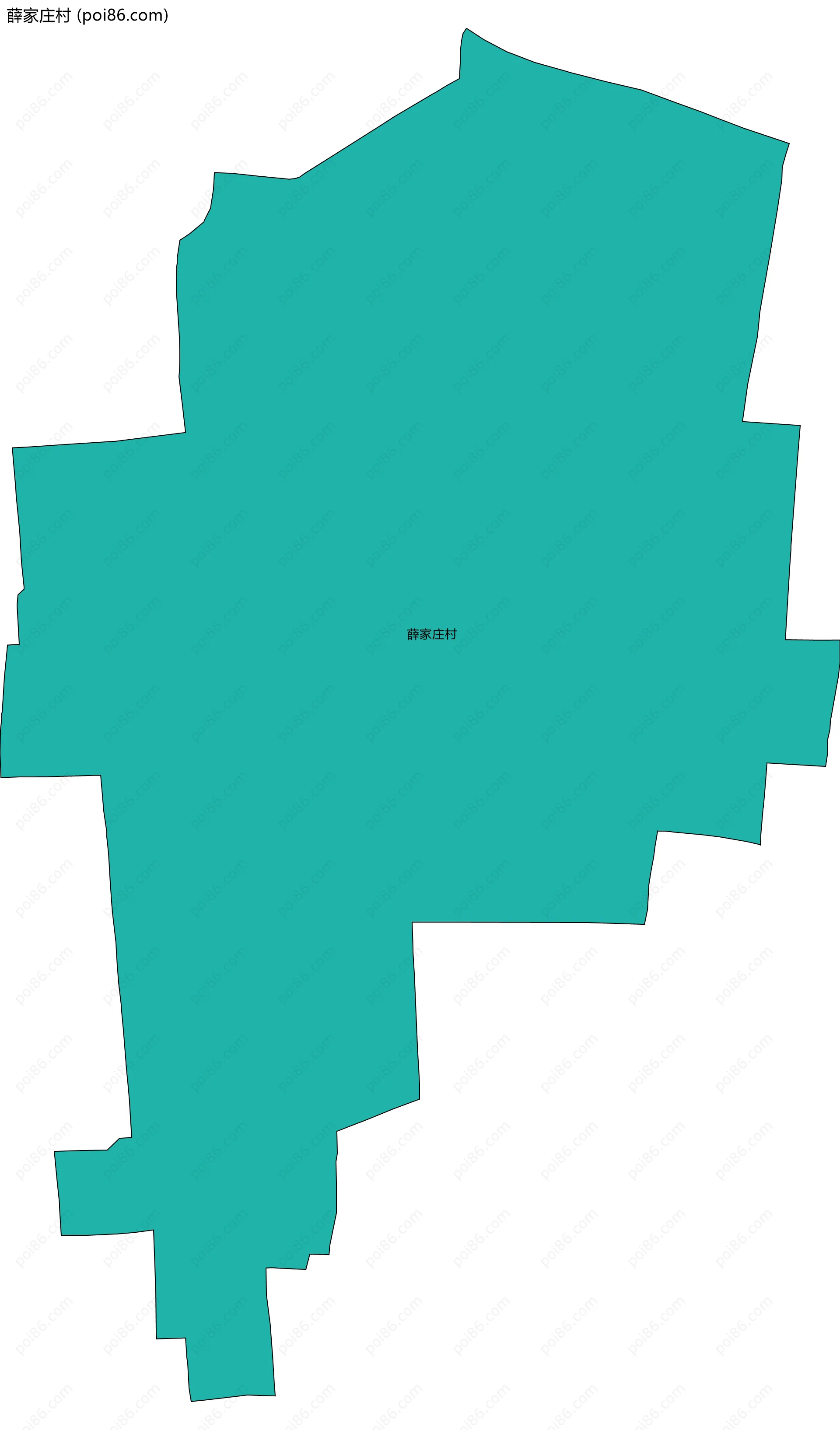 薛家庄村边界地图