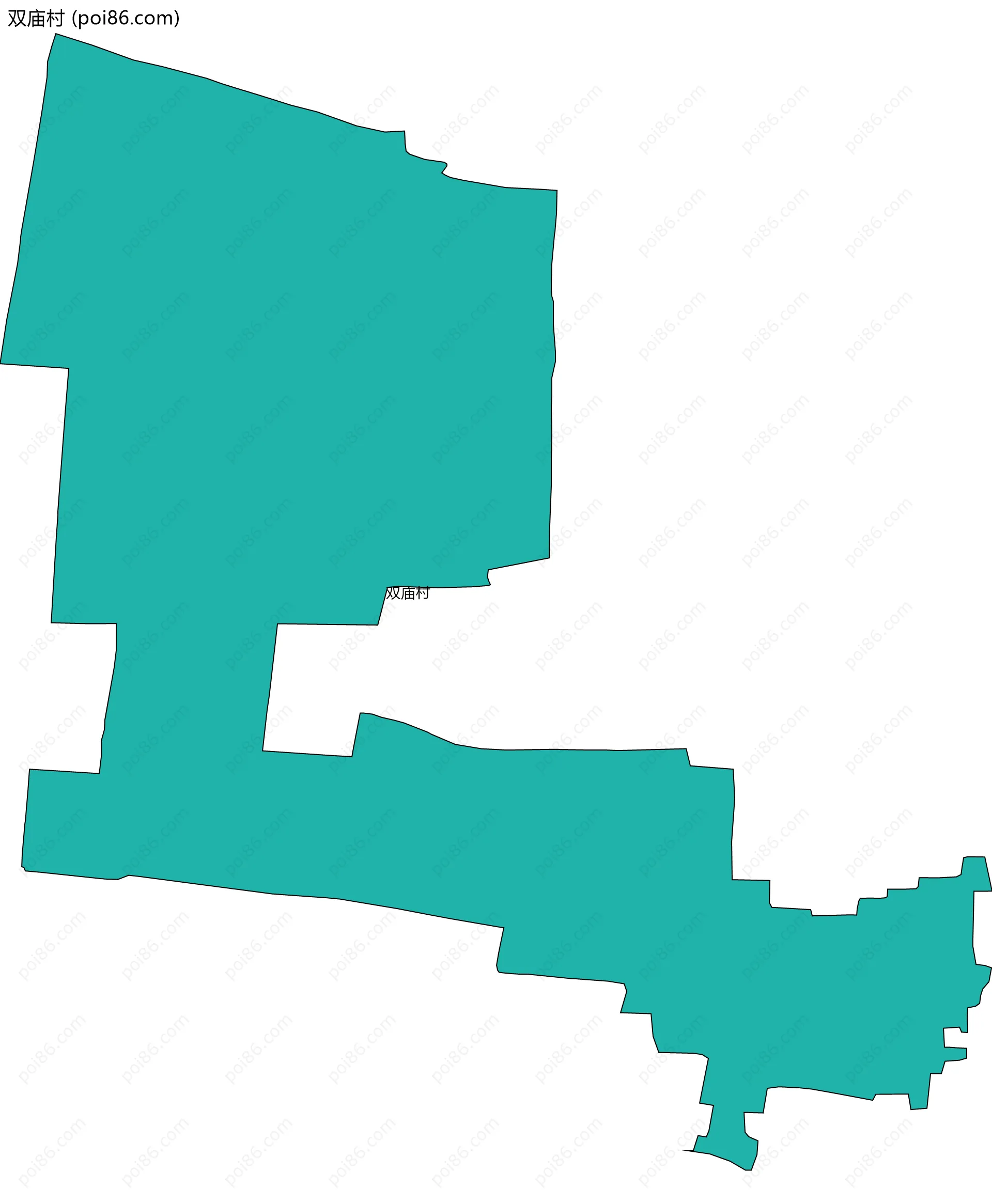 双庙村边界地图