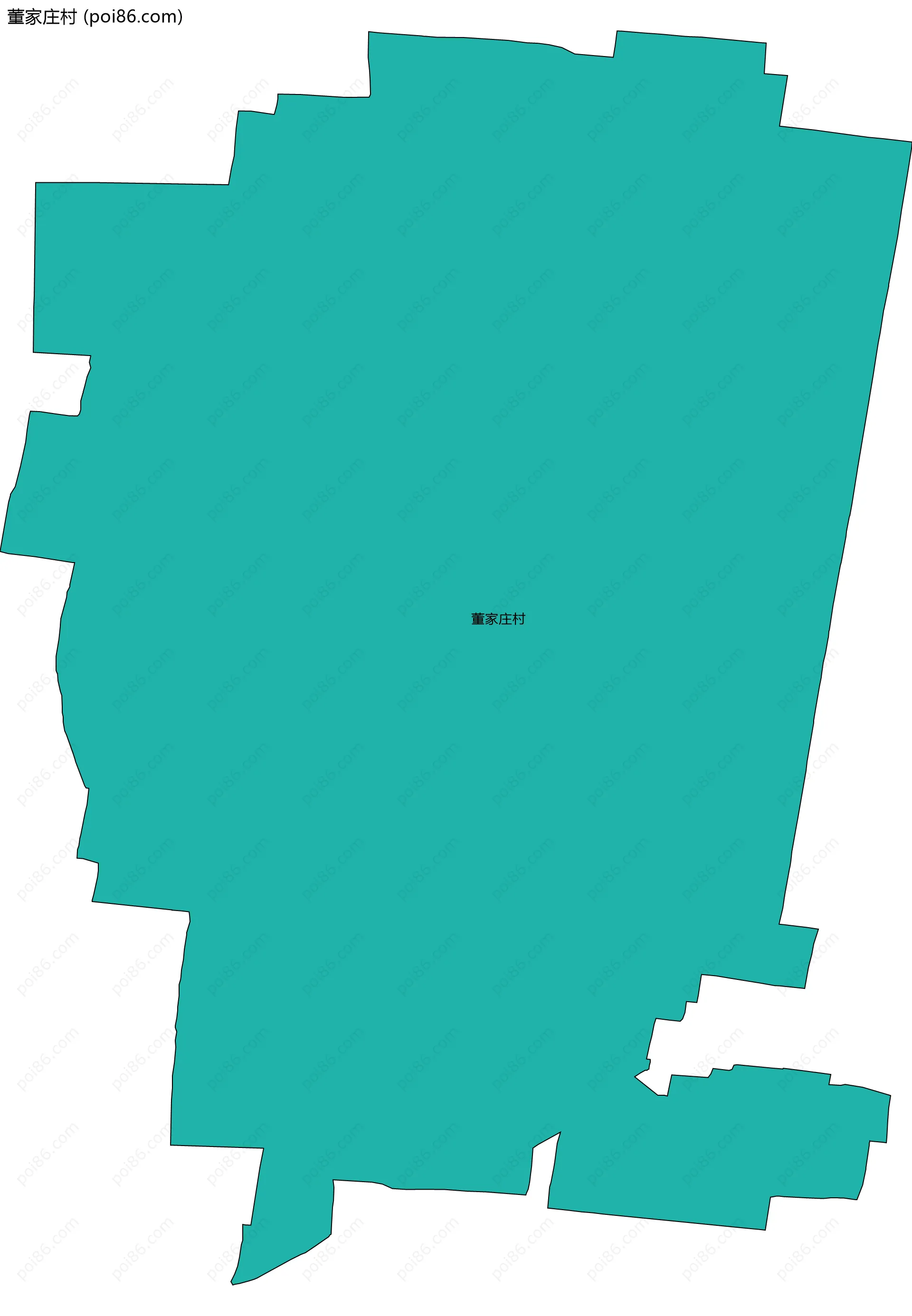 董家庄村边界地图