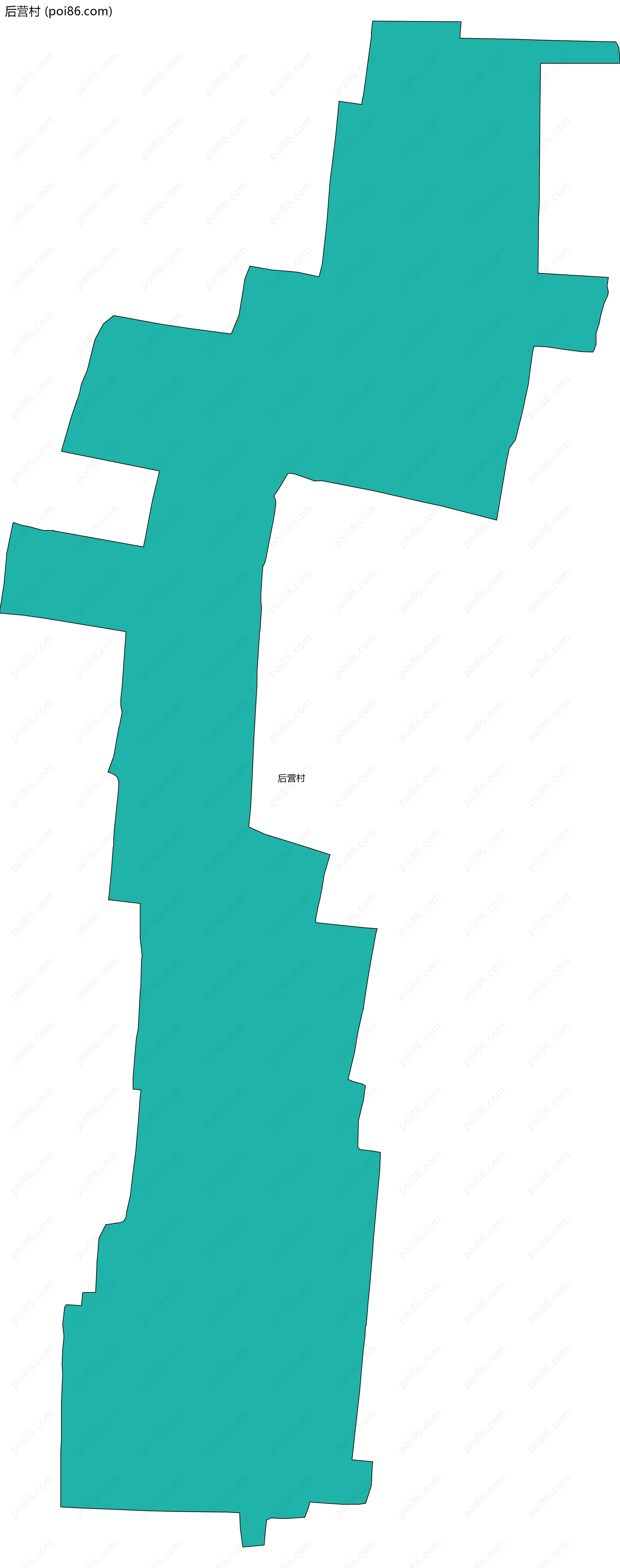 后营村边界地图