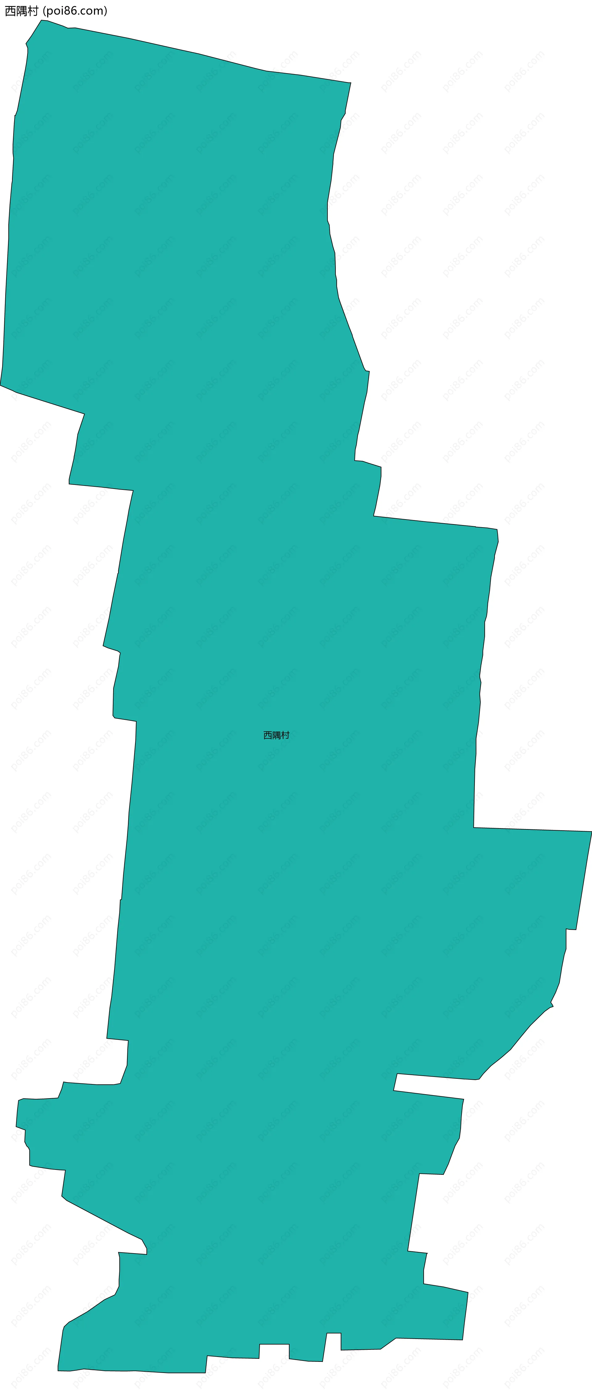 西隅村边界地图