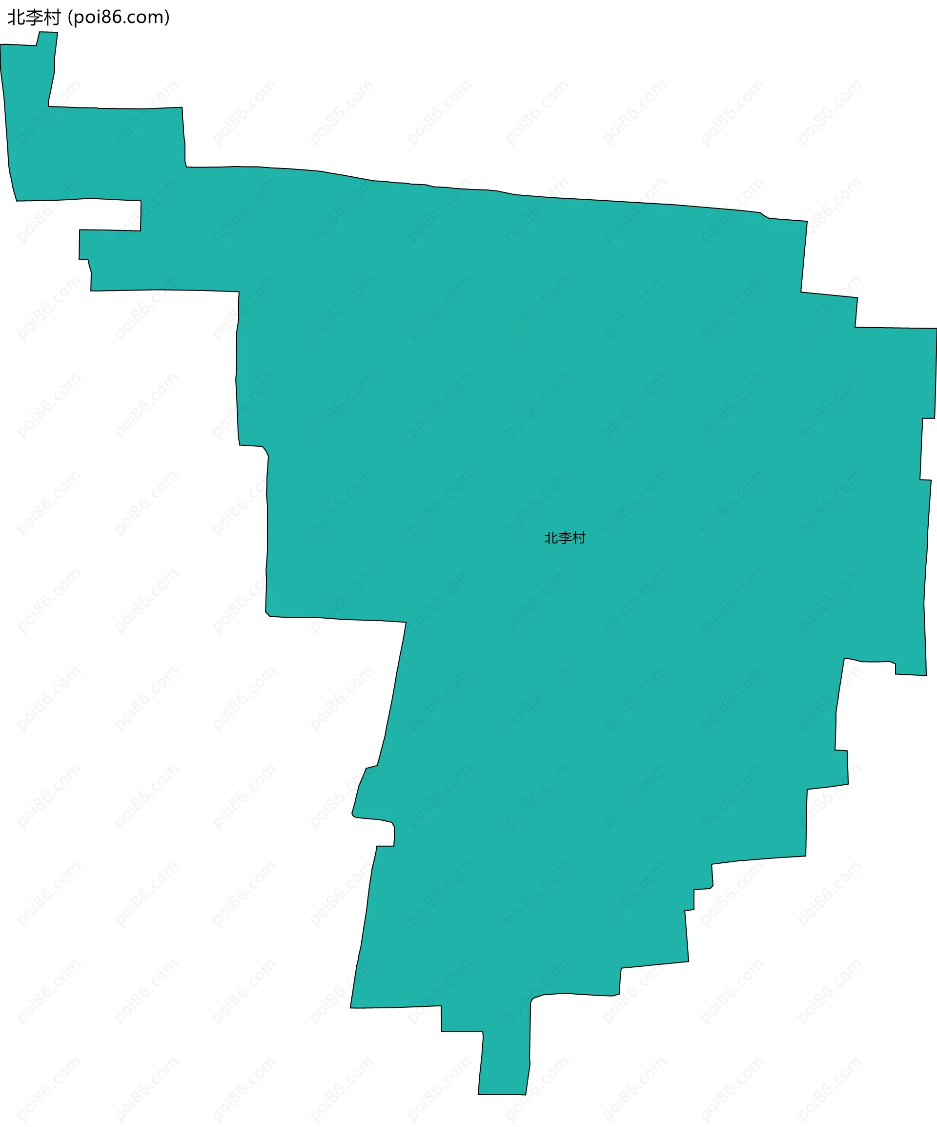 北李村边界地图