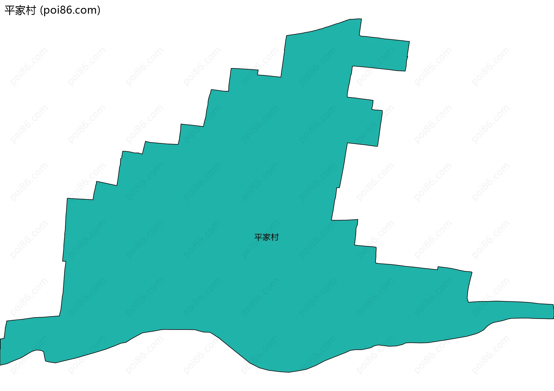 平家村边界地图