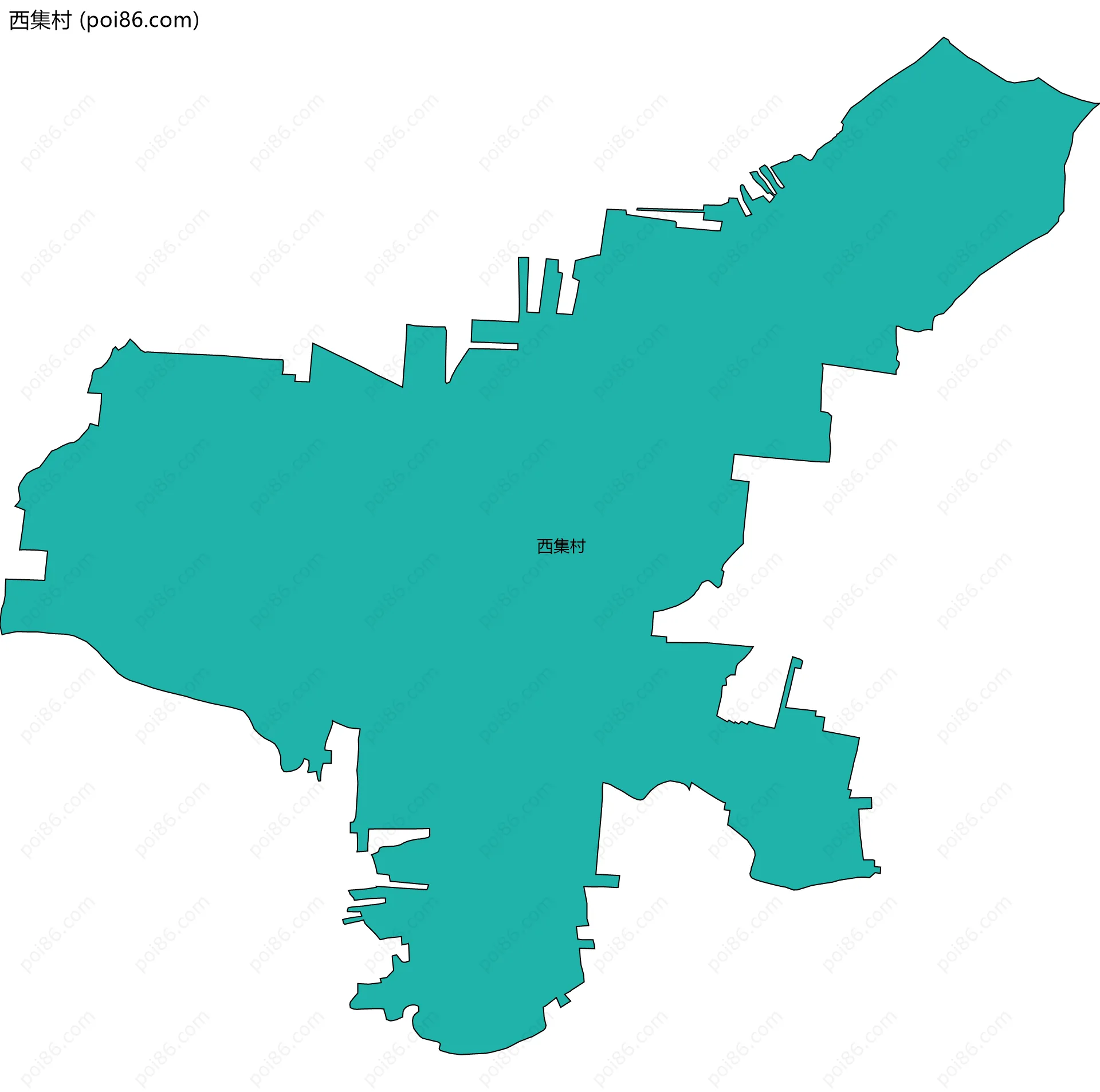 西集村边界地图
