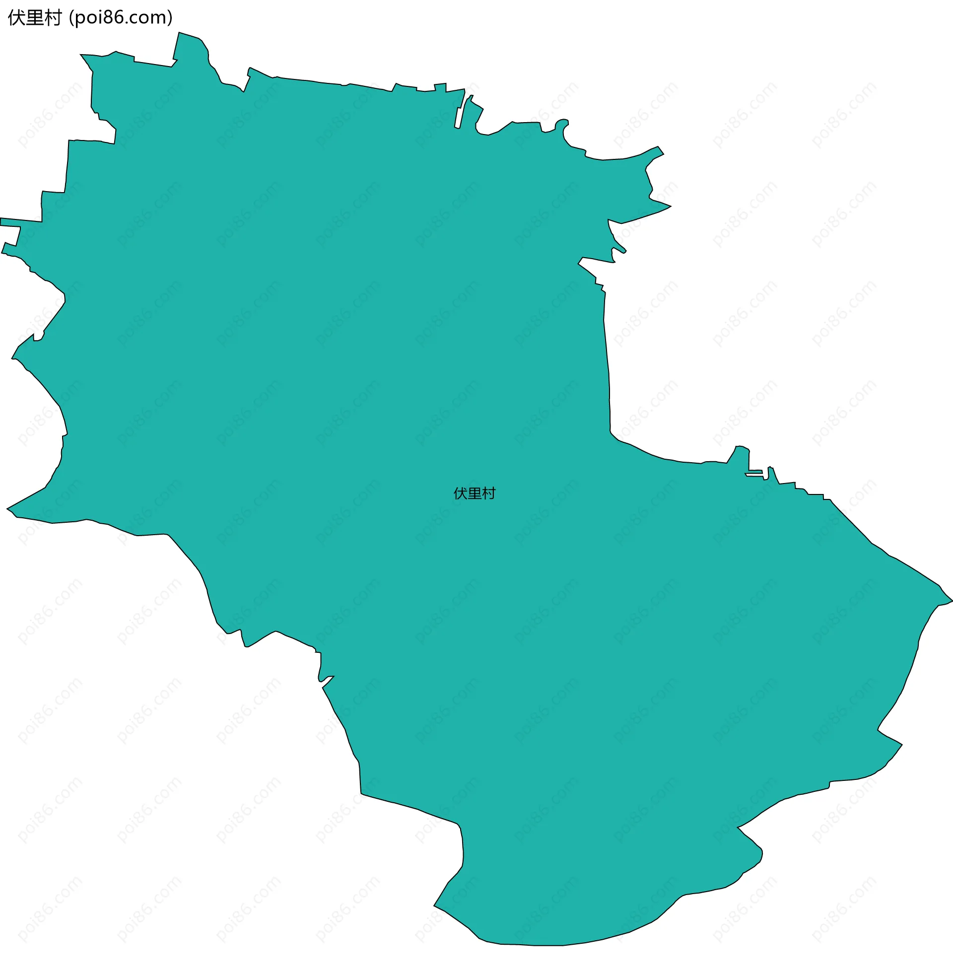 伏里村边界地图
