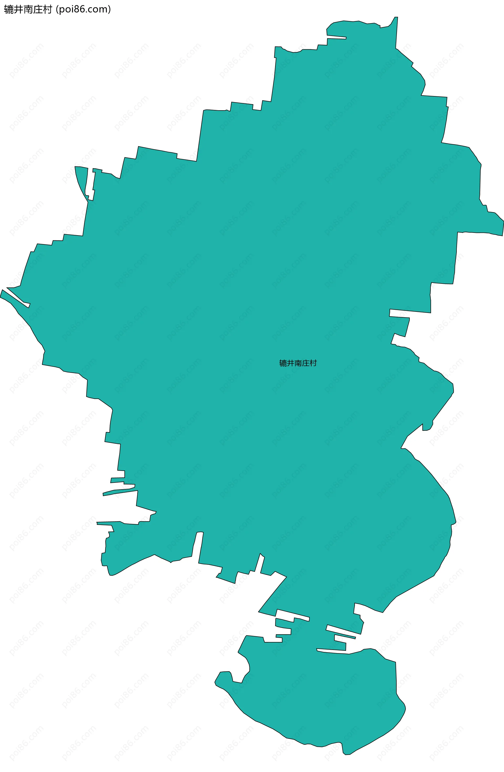 辘井南庄村边界地图