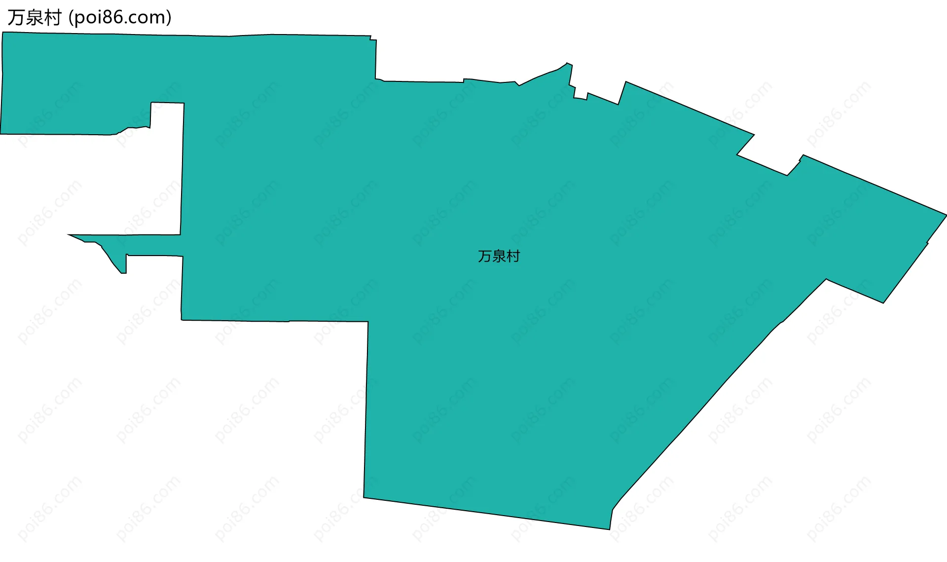 万泉村边界地图