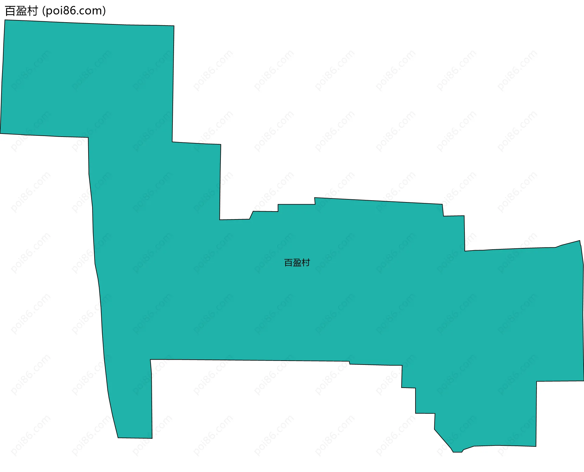 百盈村边界地图