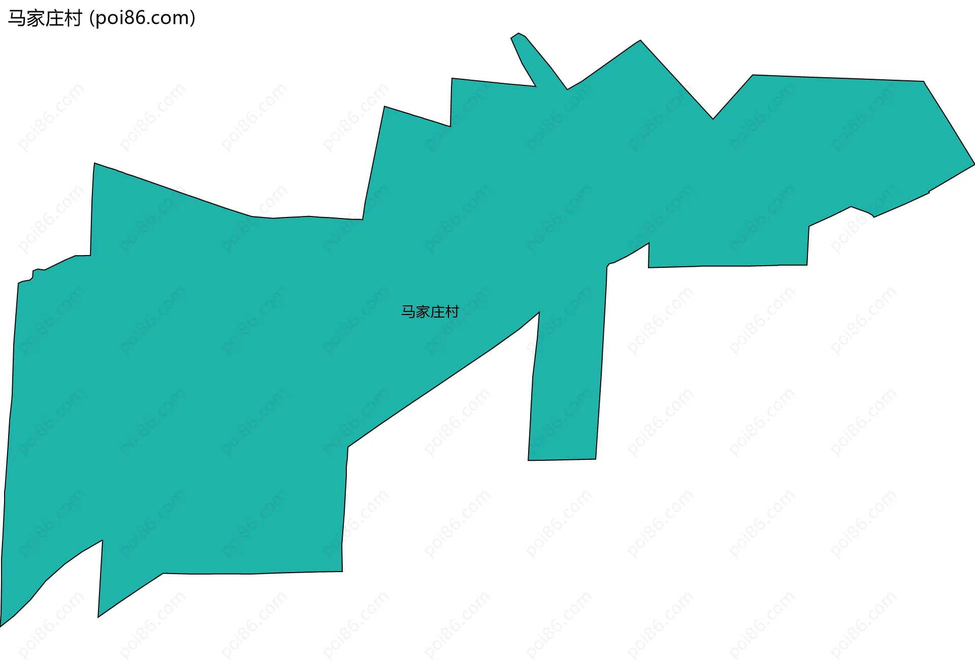 马家庄村边界地图