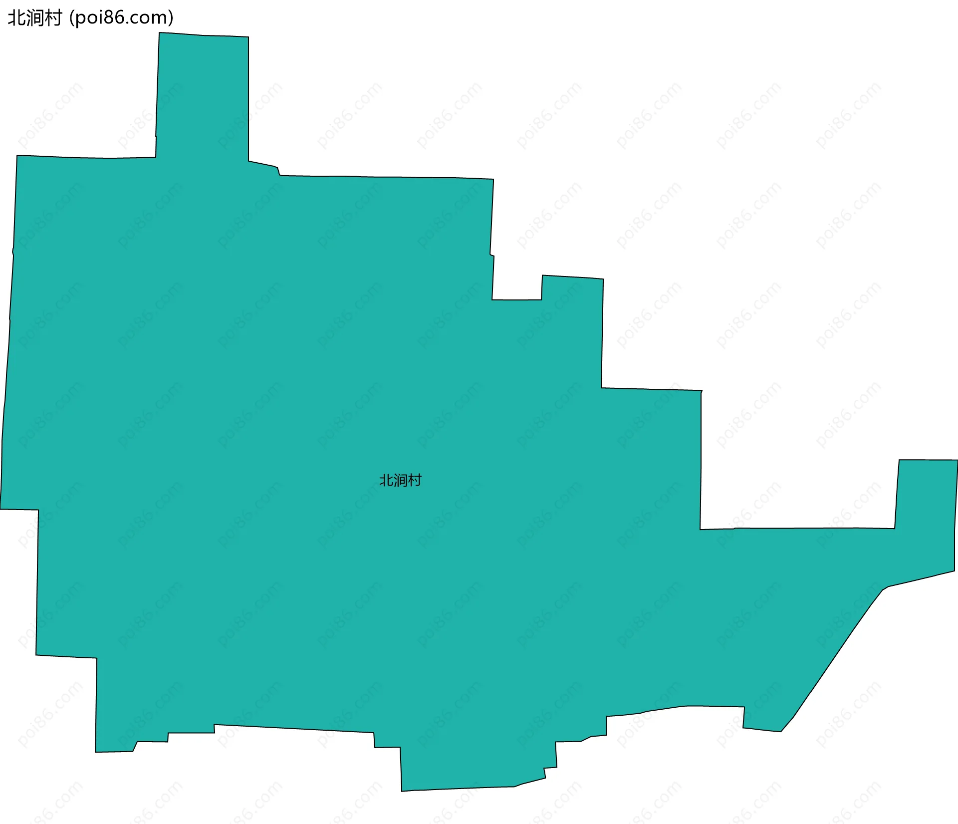 北涧村边界地图