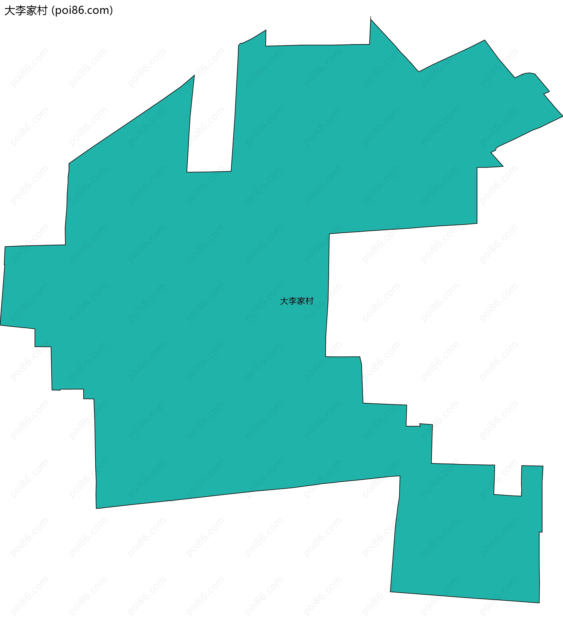 大李家村边界地图