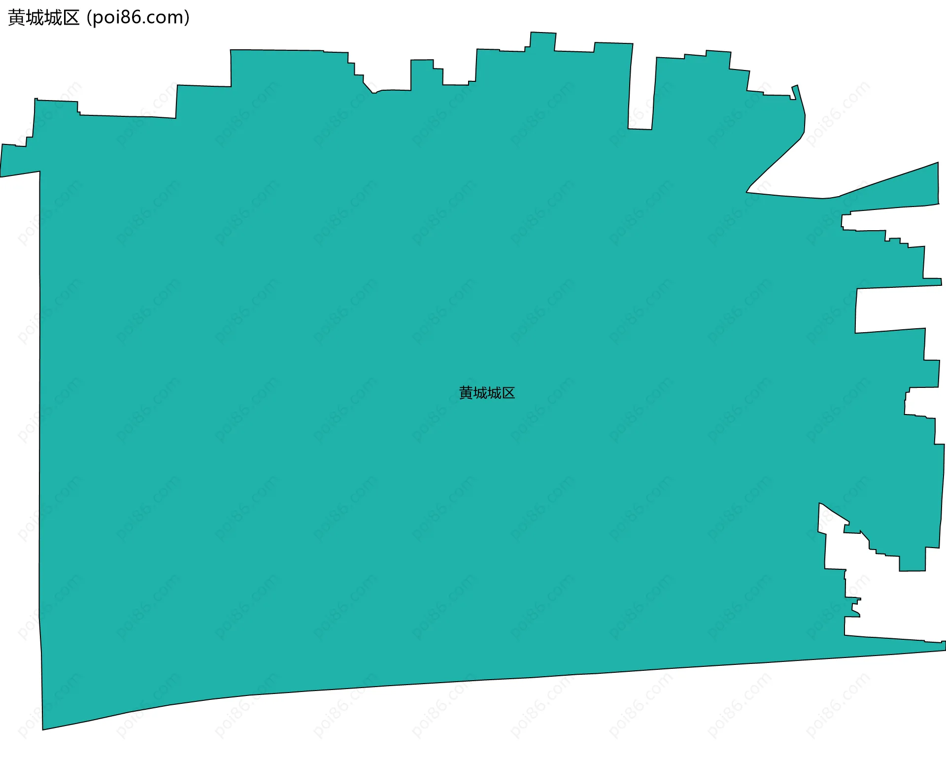 黄城城区边界地图