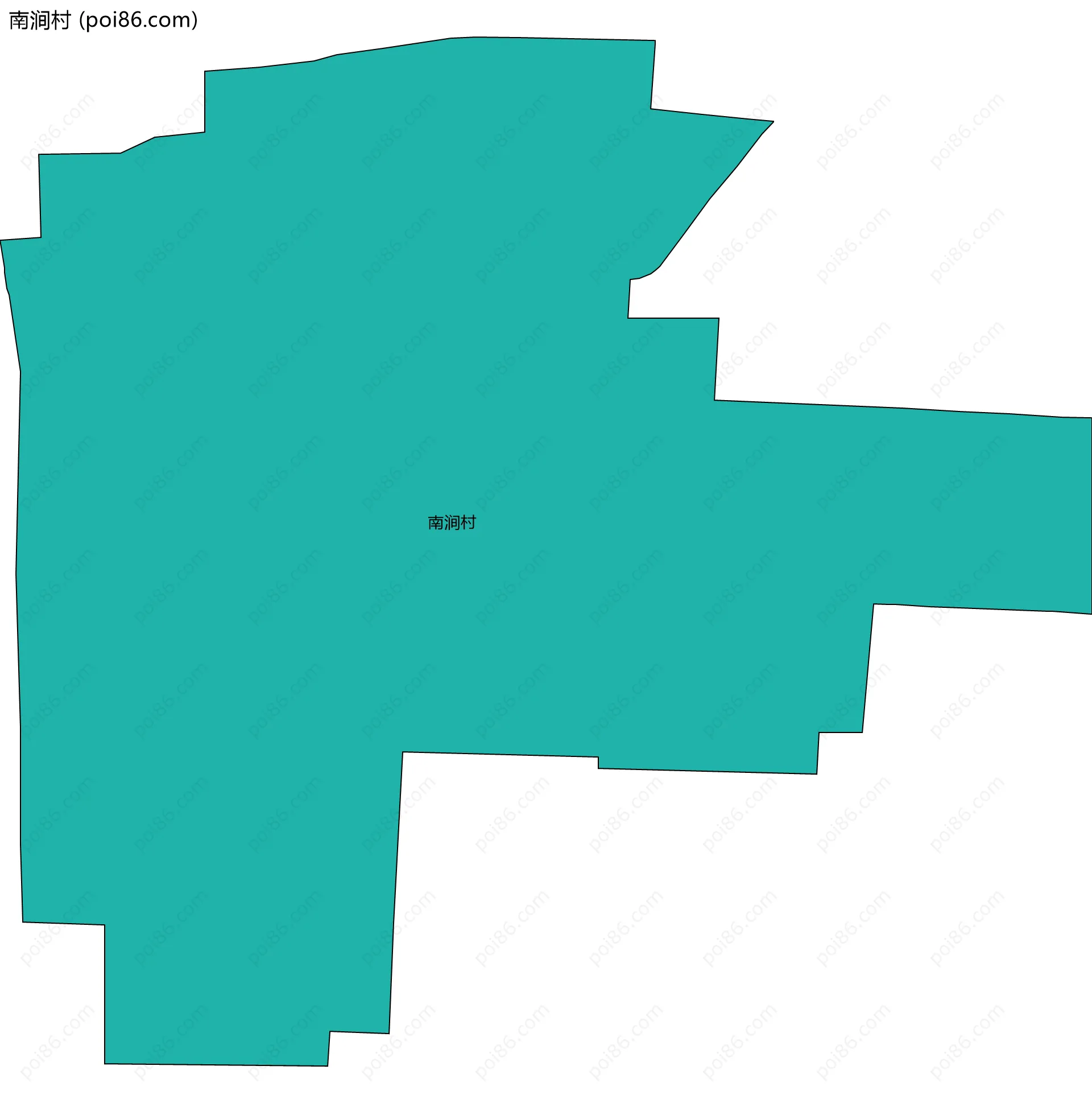 南涧村边界地图