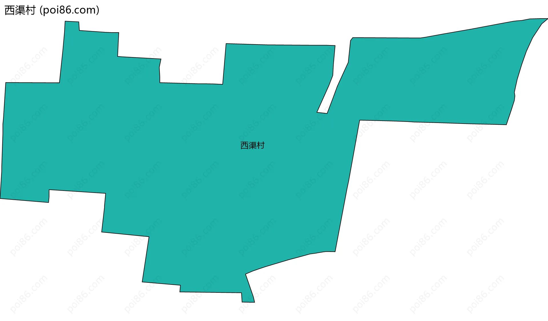 西渠村边界地图