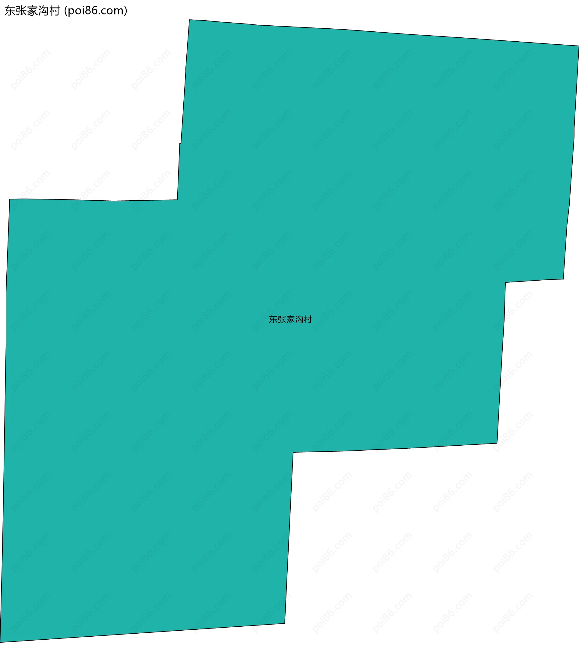 东张家沟村边界地图