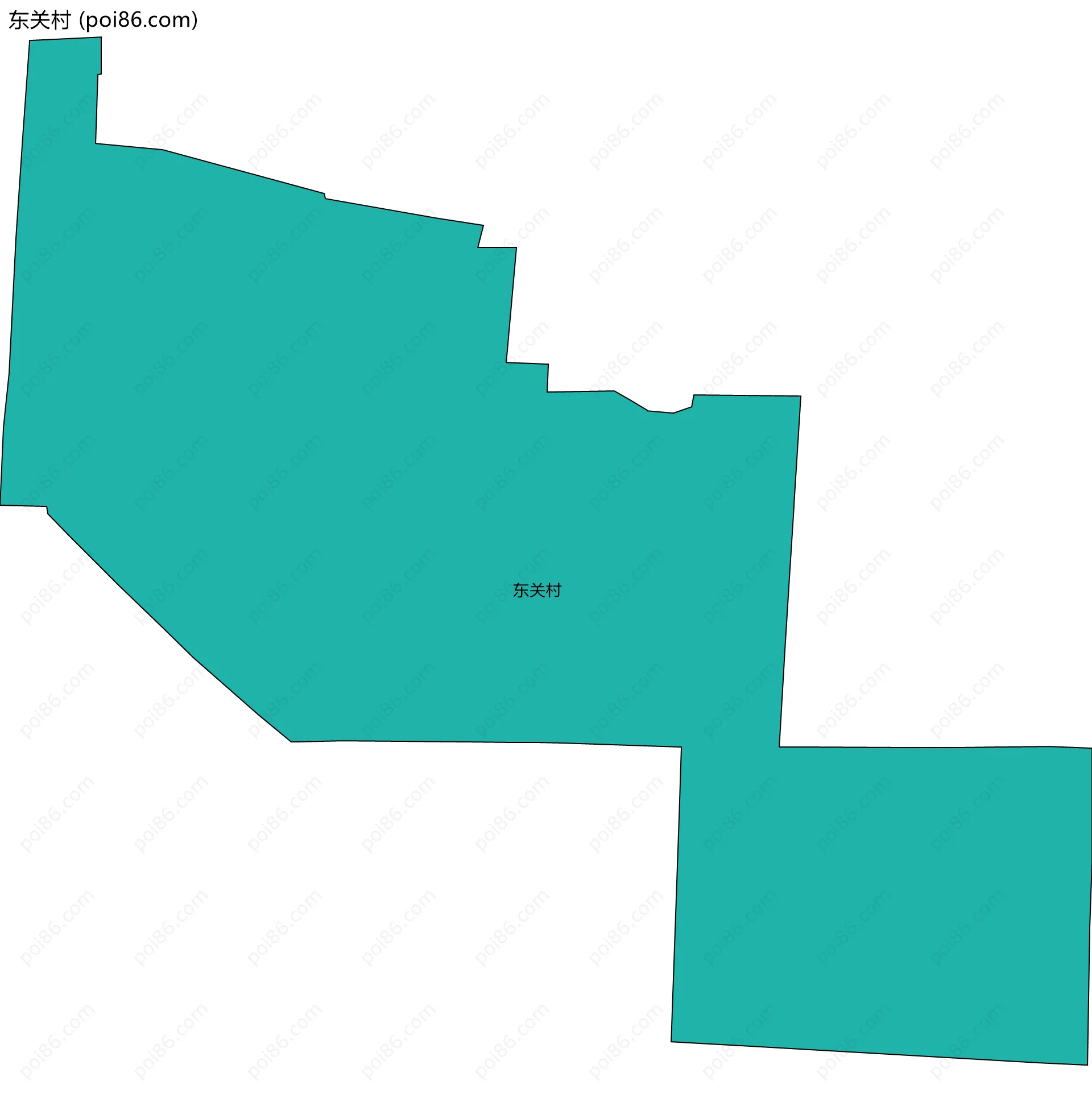 东关村边界地图