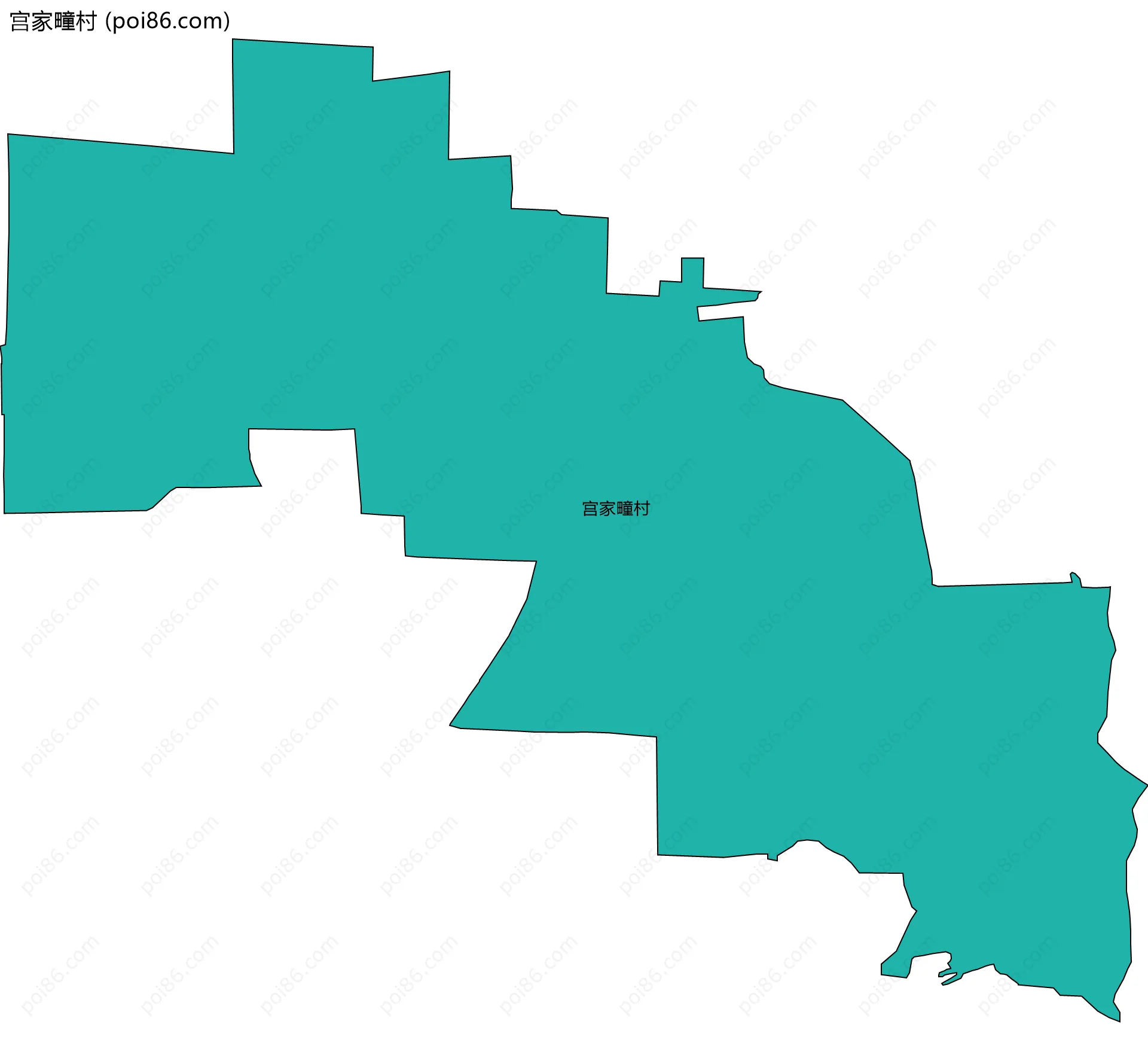 宫家疃村边界地图