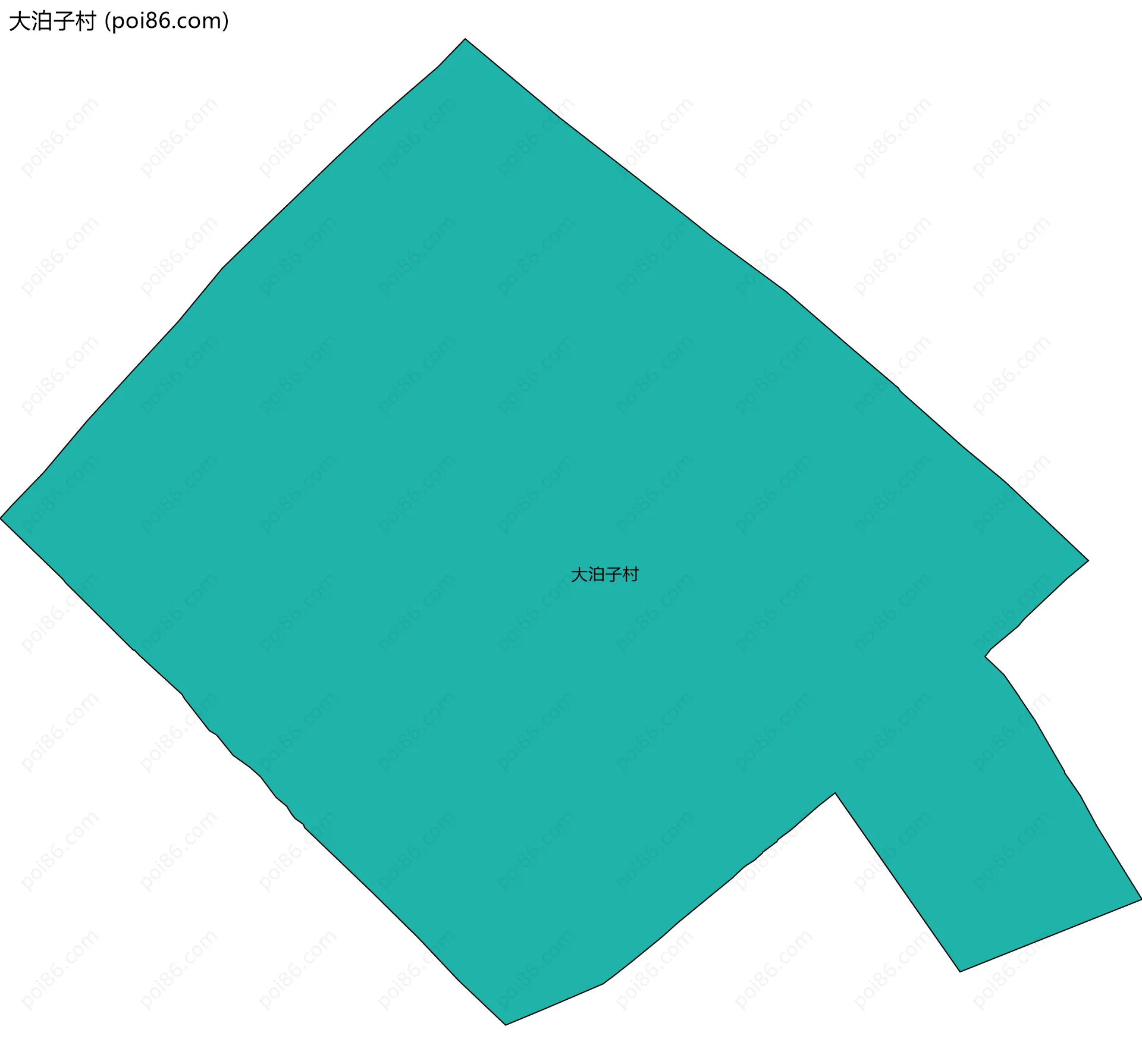大泊子村边界地图