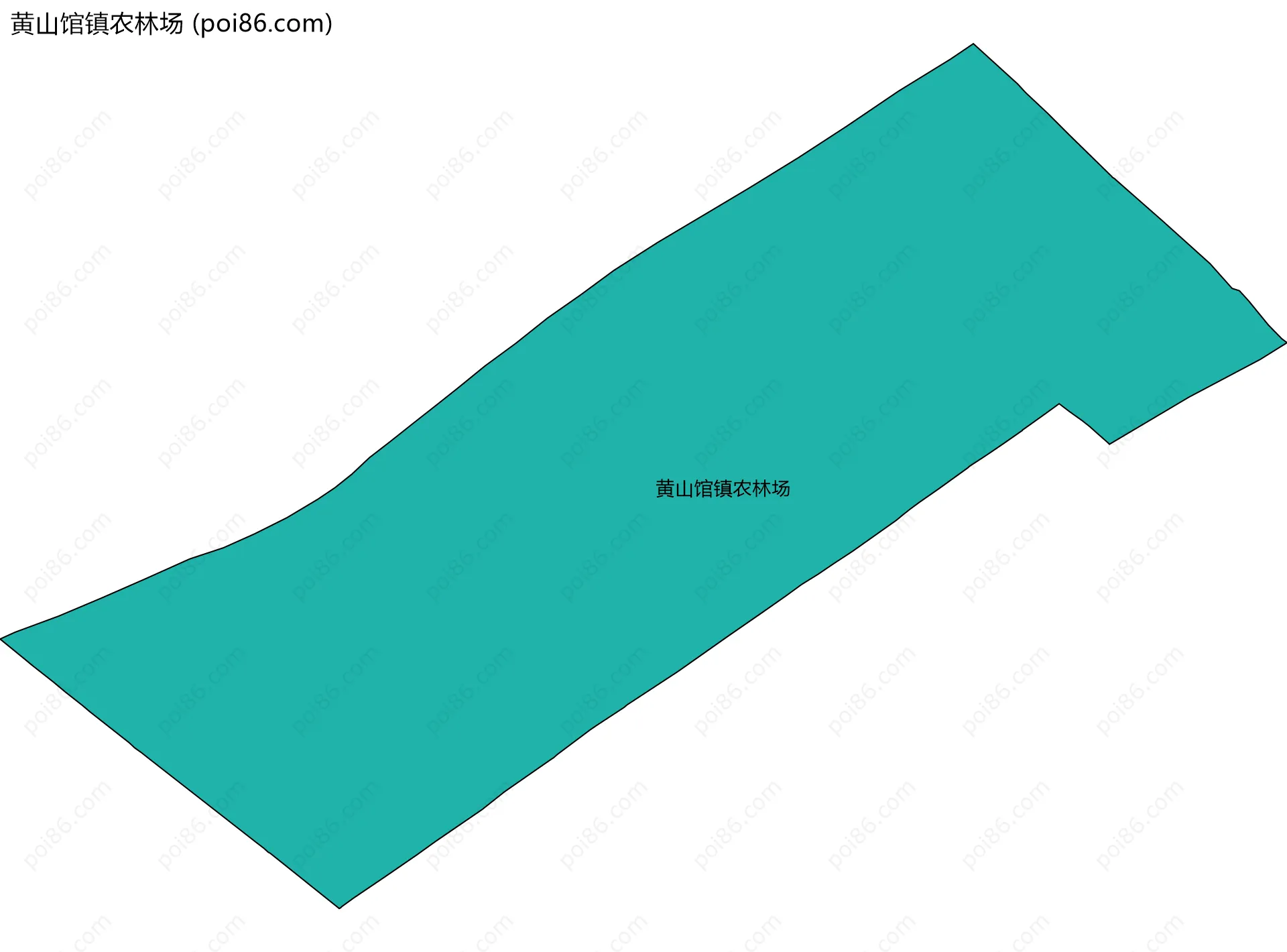 黄山馆镇农林场边界地图