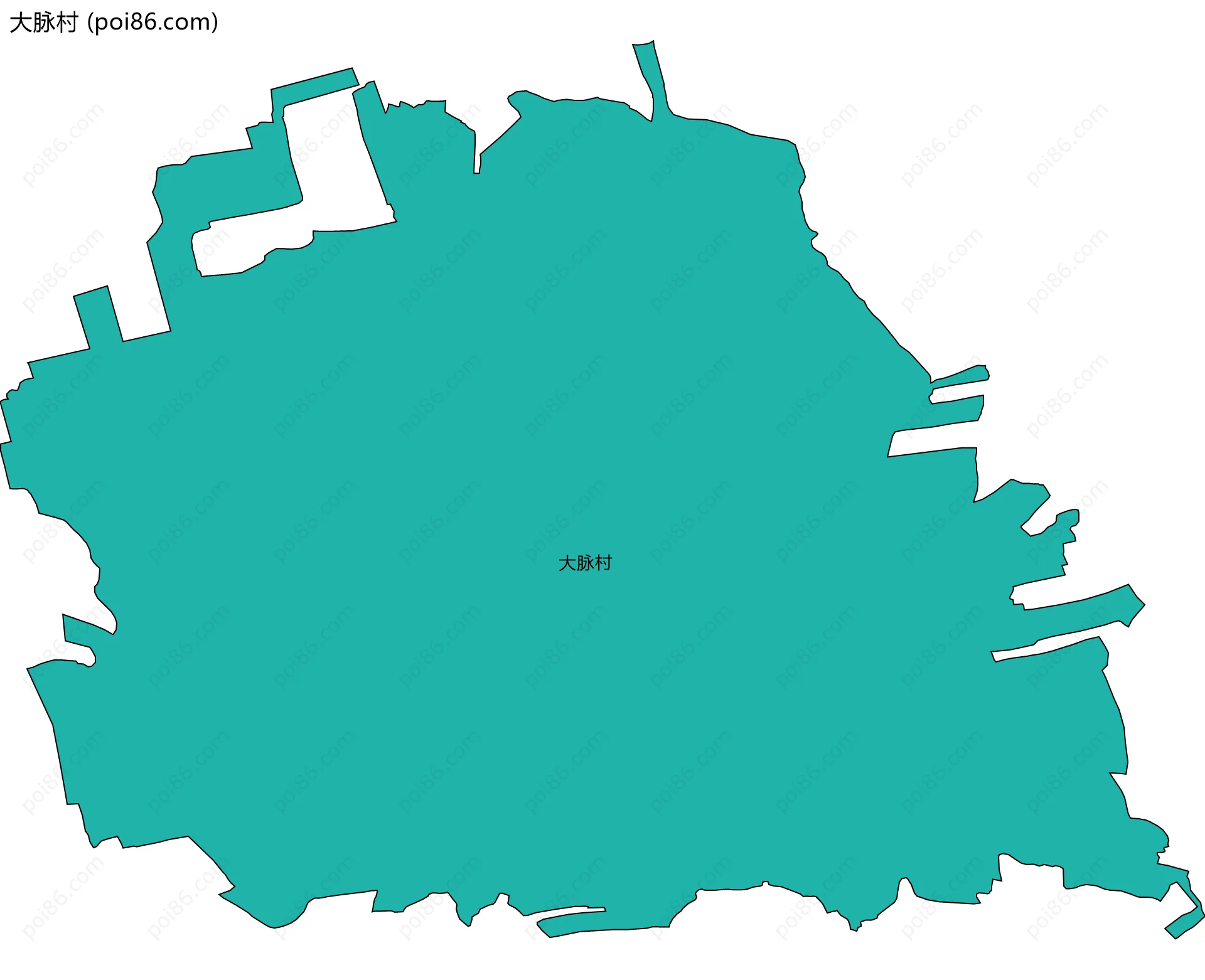 大脉村边界地图