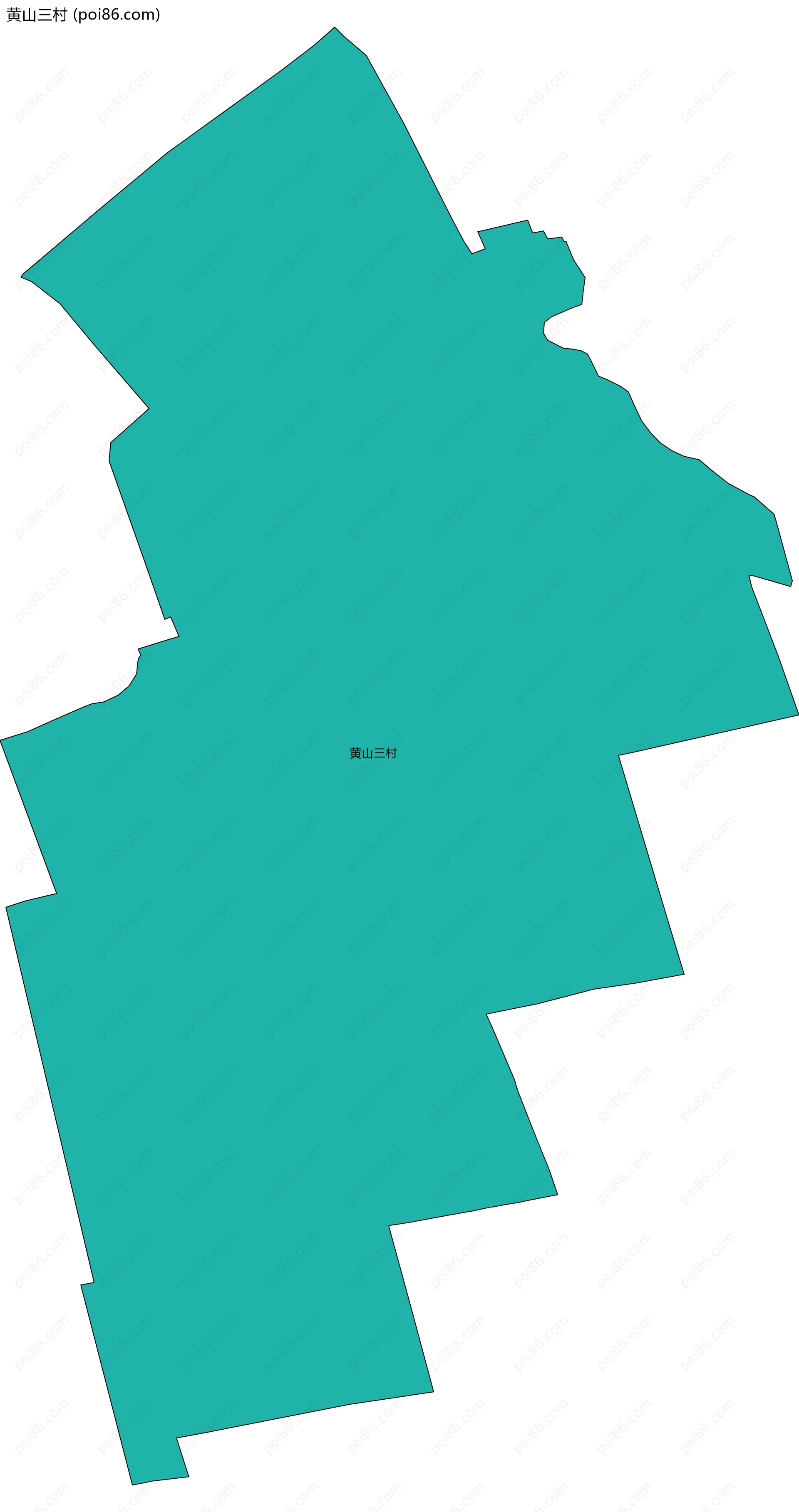 黄山三村边界地图