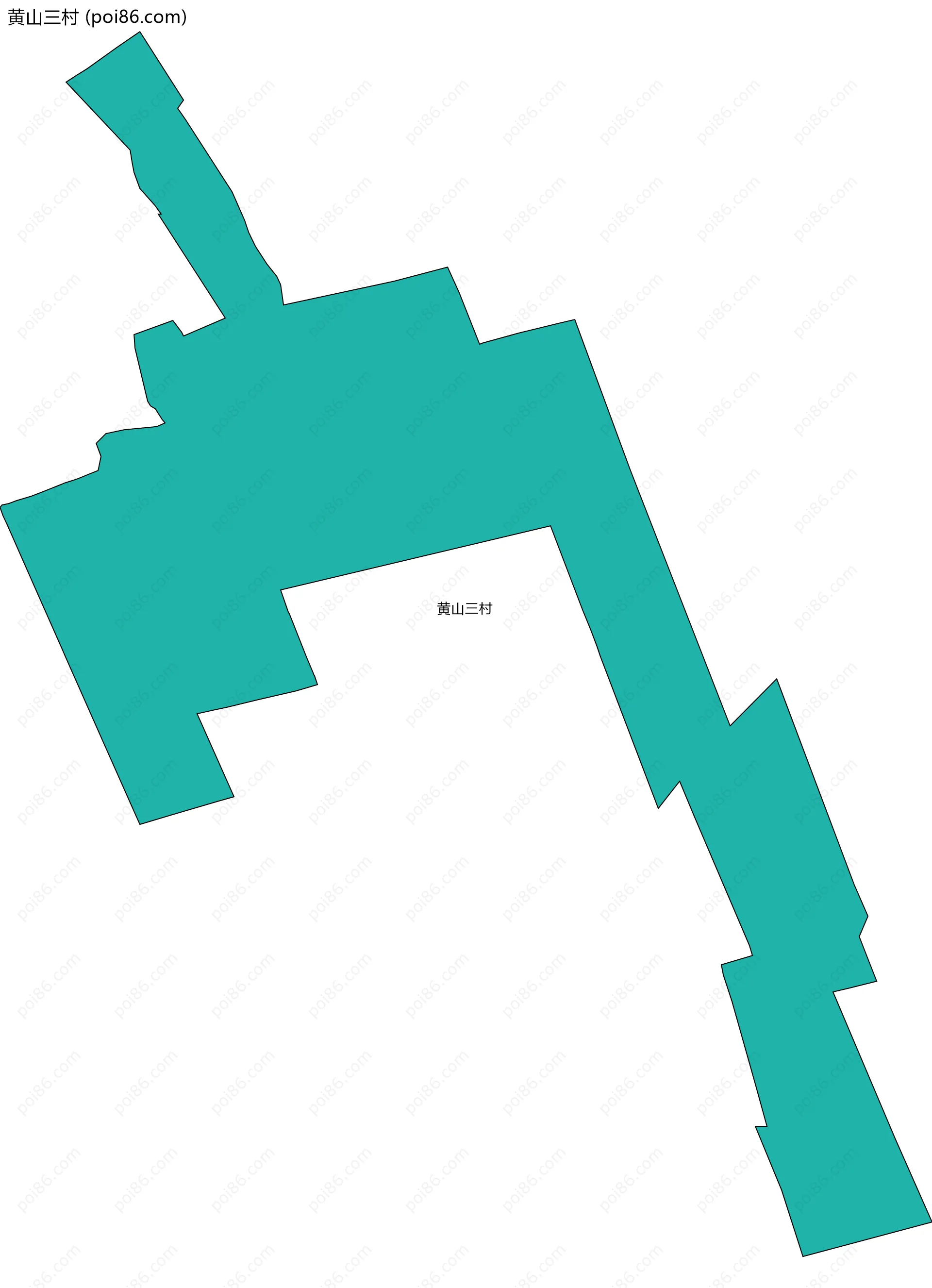 黄山三村边界地图