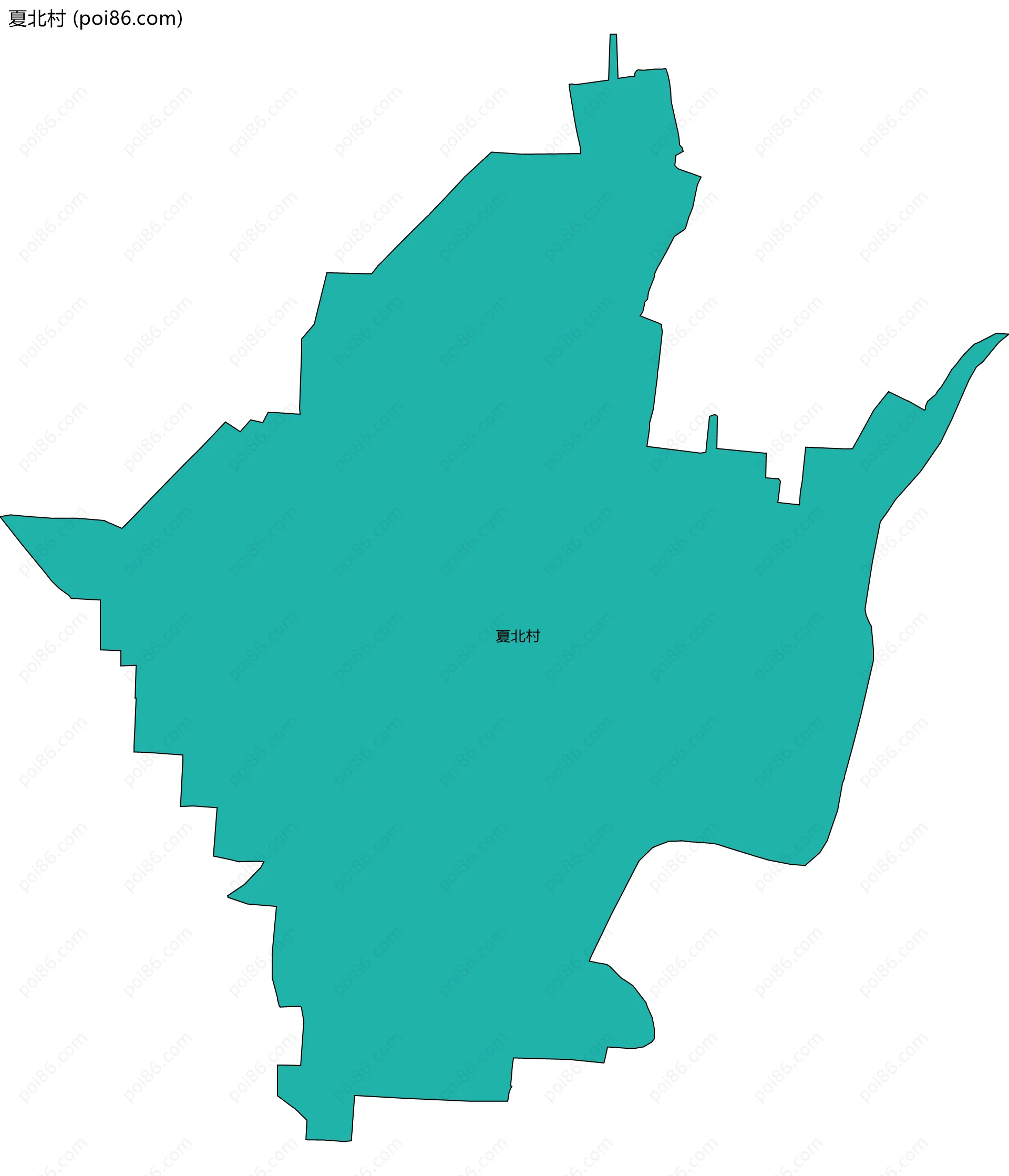 夏北村边界地图