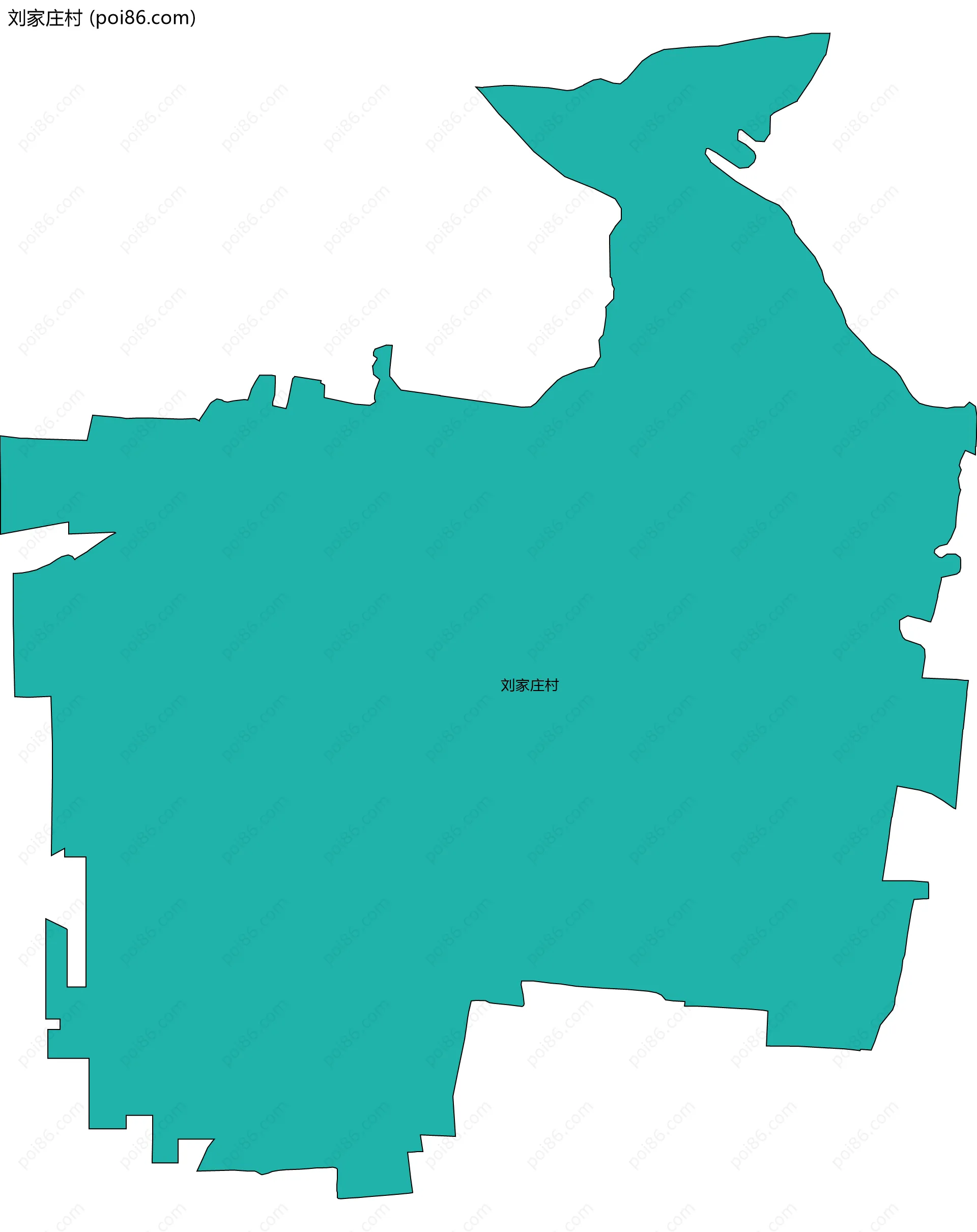 刘家庄村边界地图