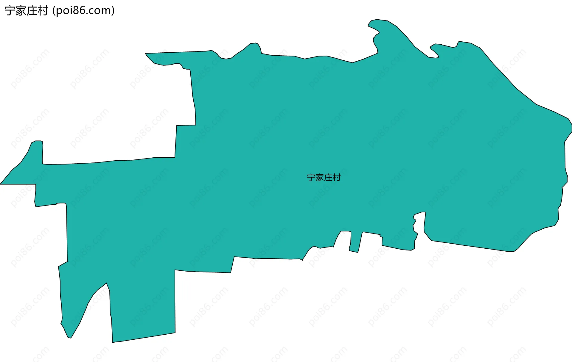 宁家庄村边界地图