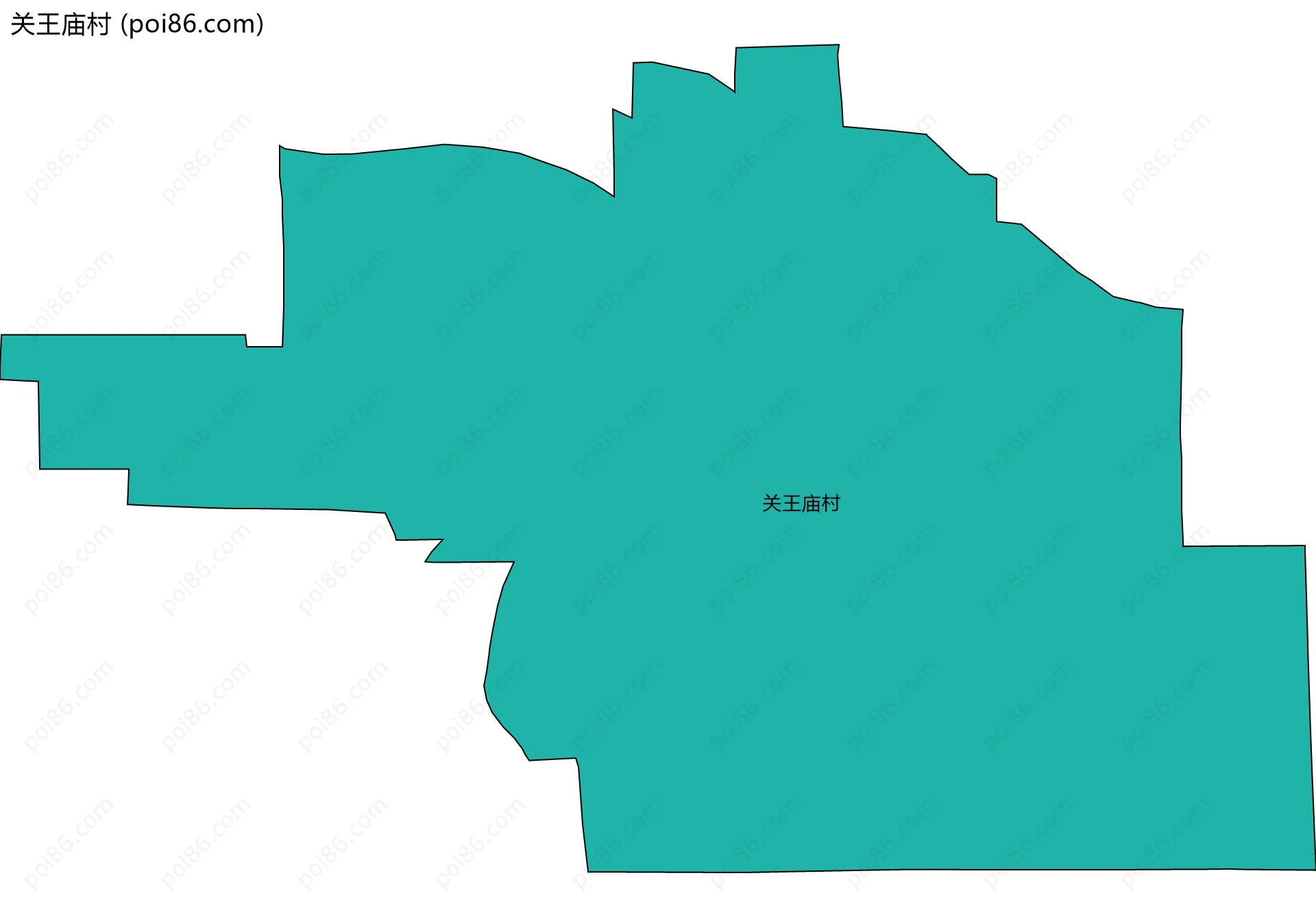 关王庙村边界地图
