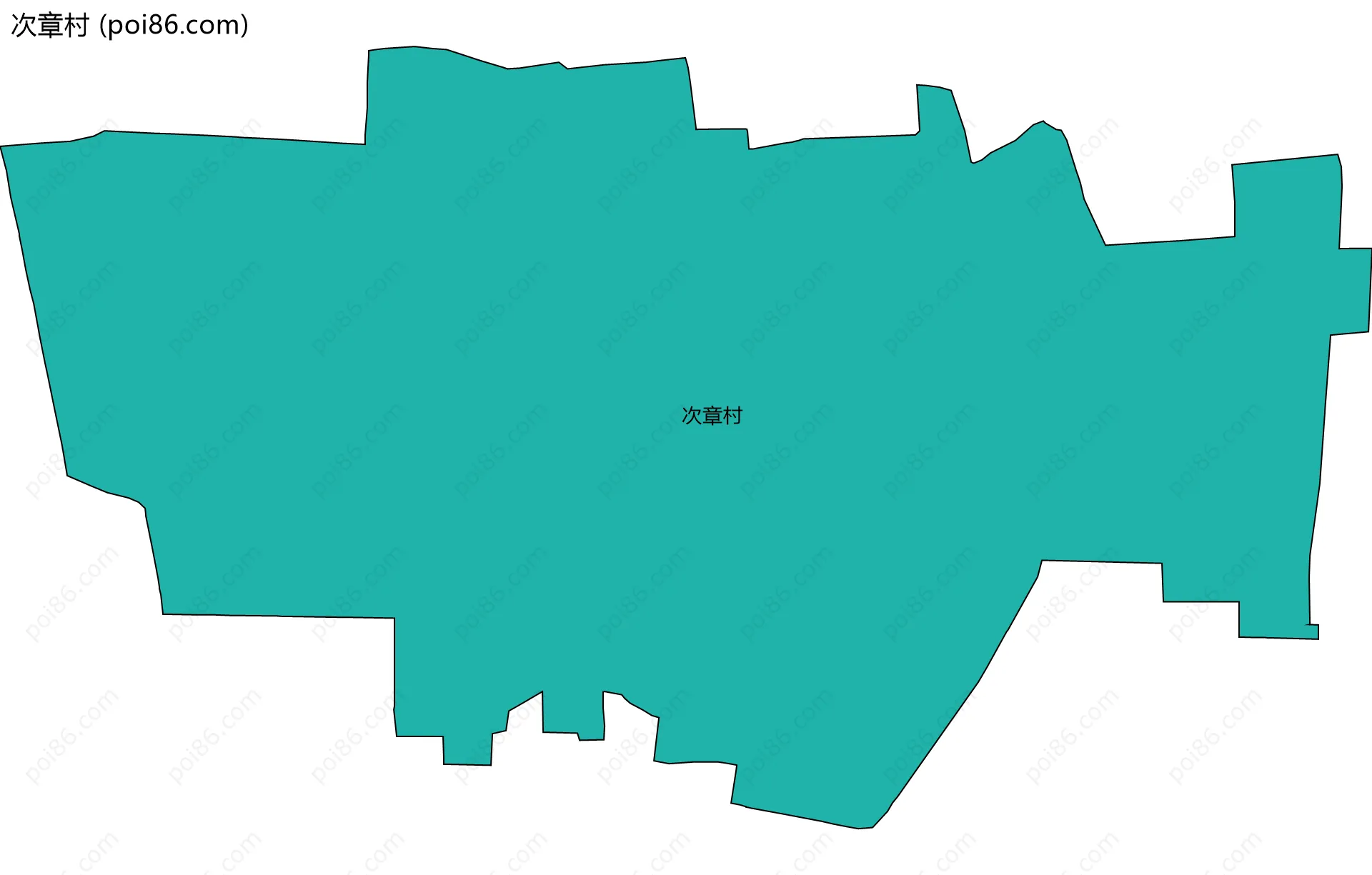 次章村边界地图