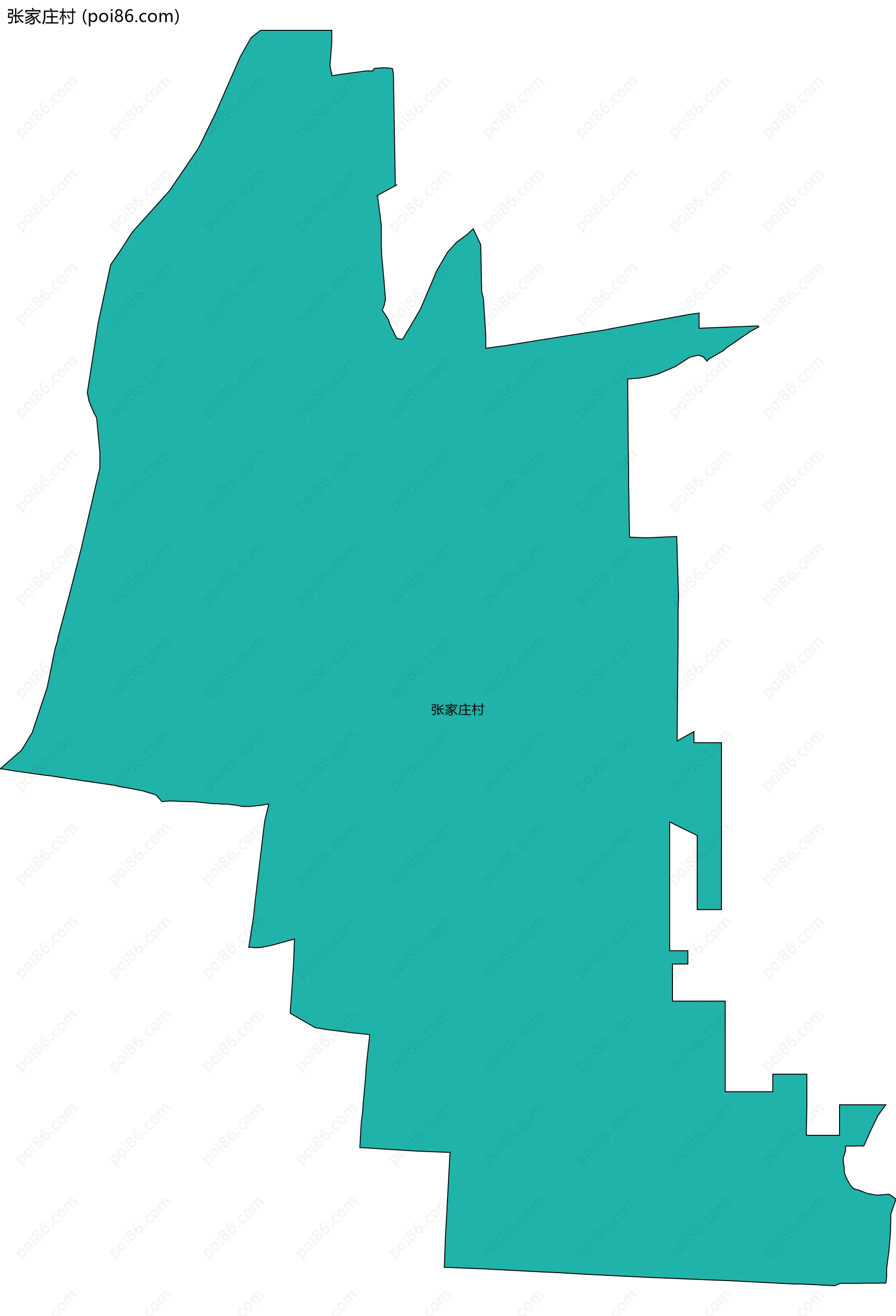 张家庄村边界地图