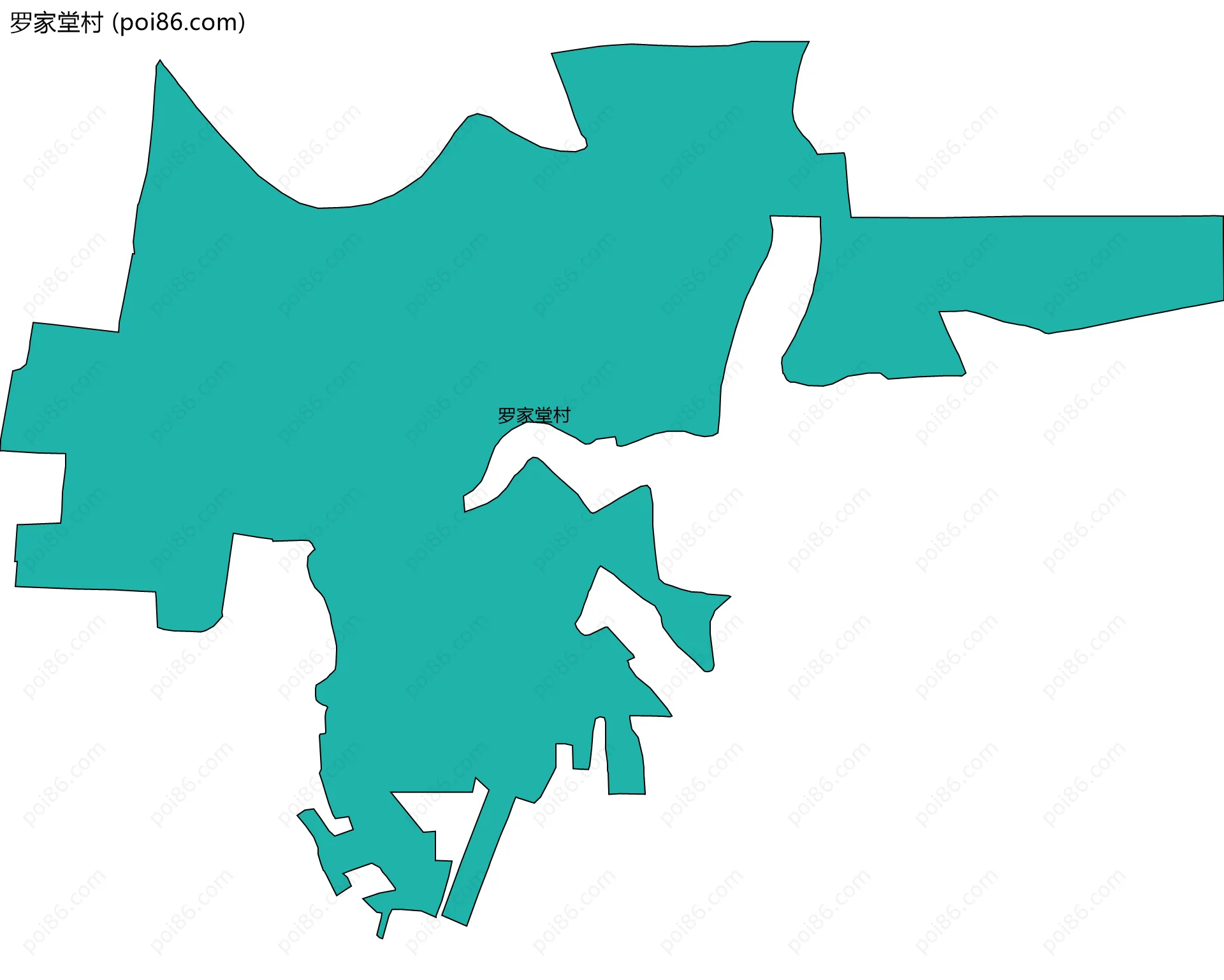 罗家堂村边界地图