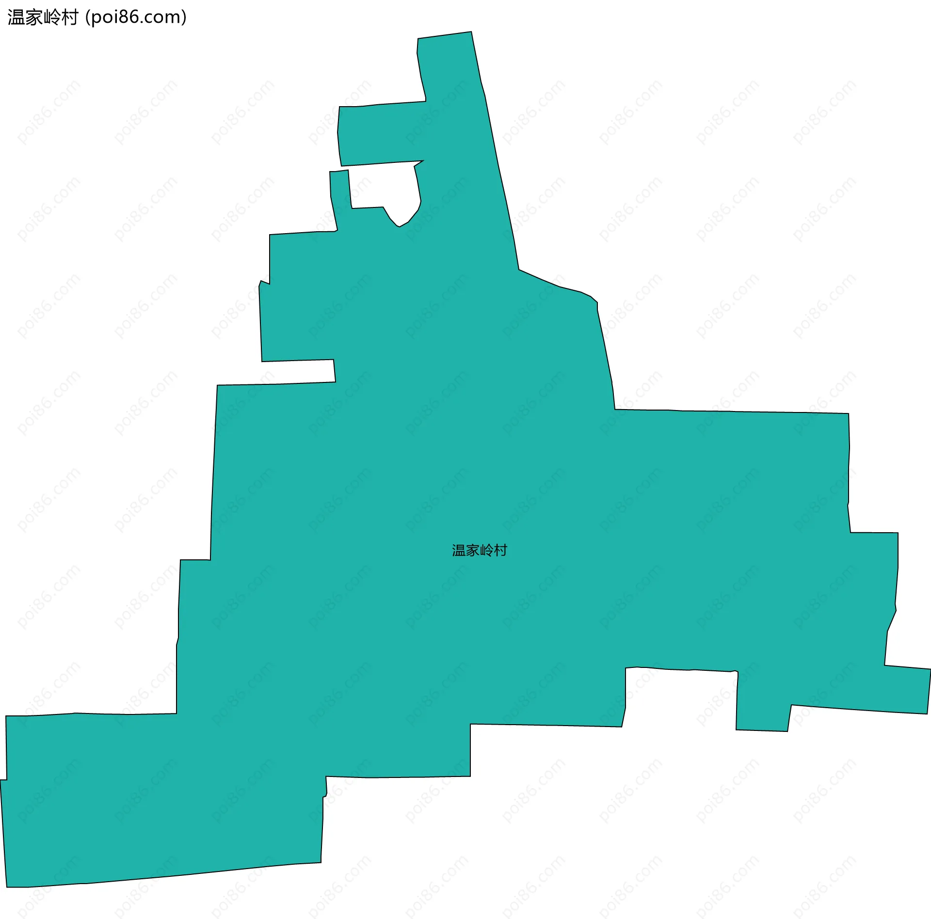 温家岭村边界地图