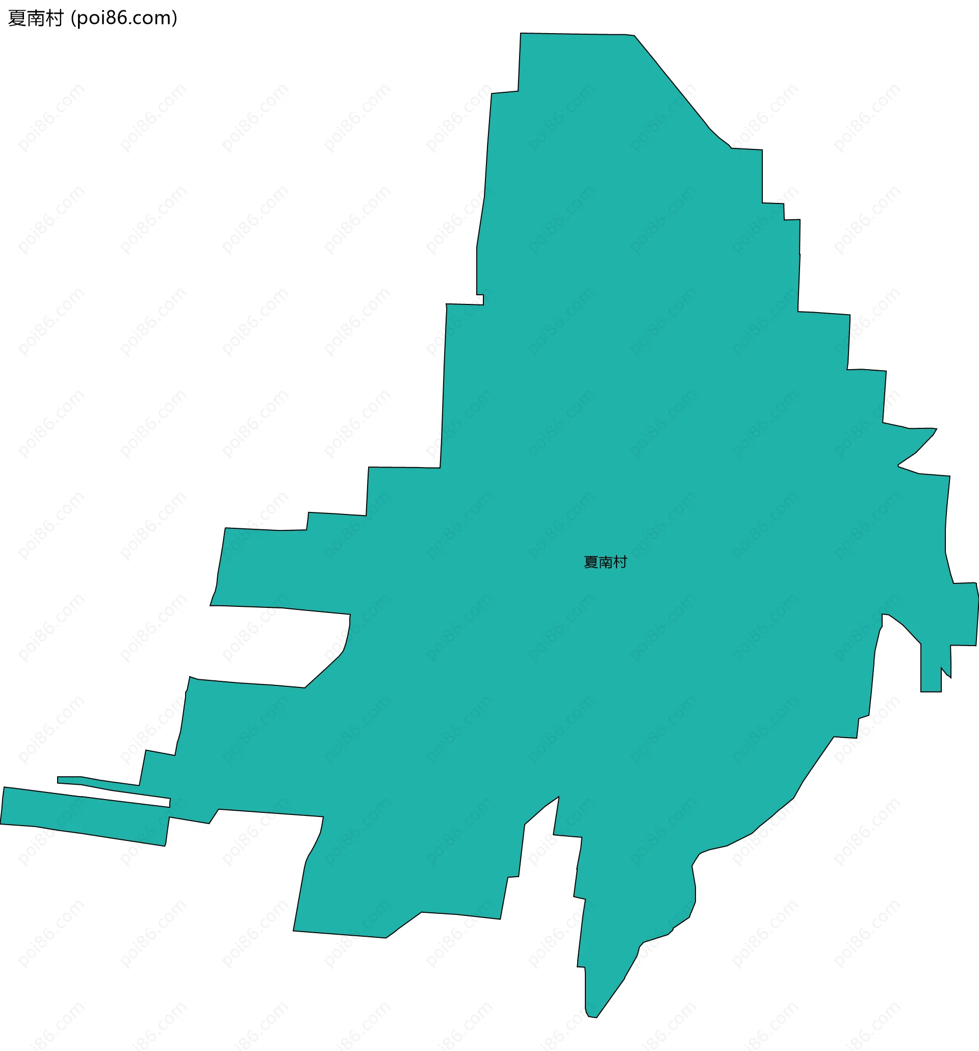 夏南村边界地图