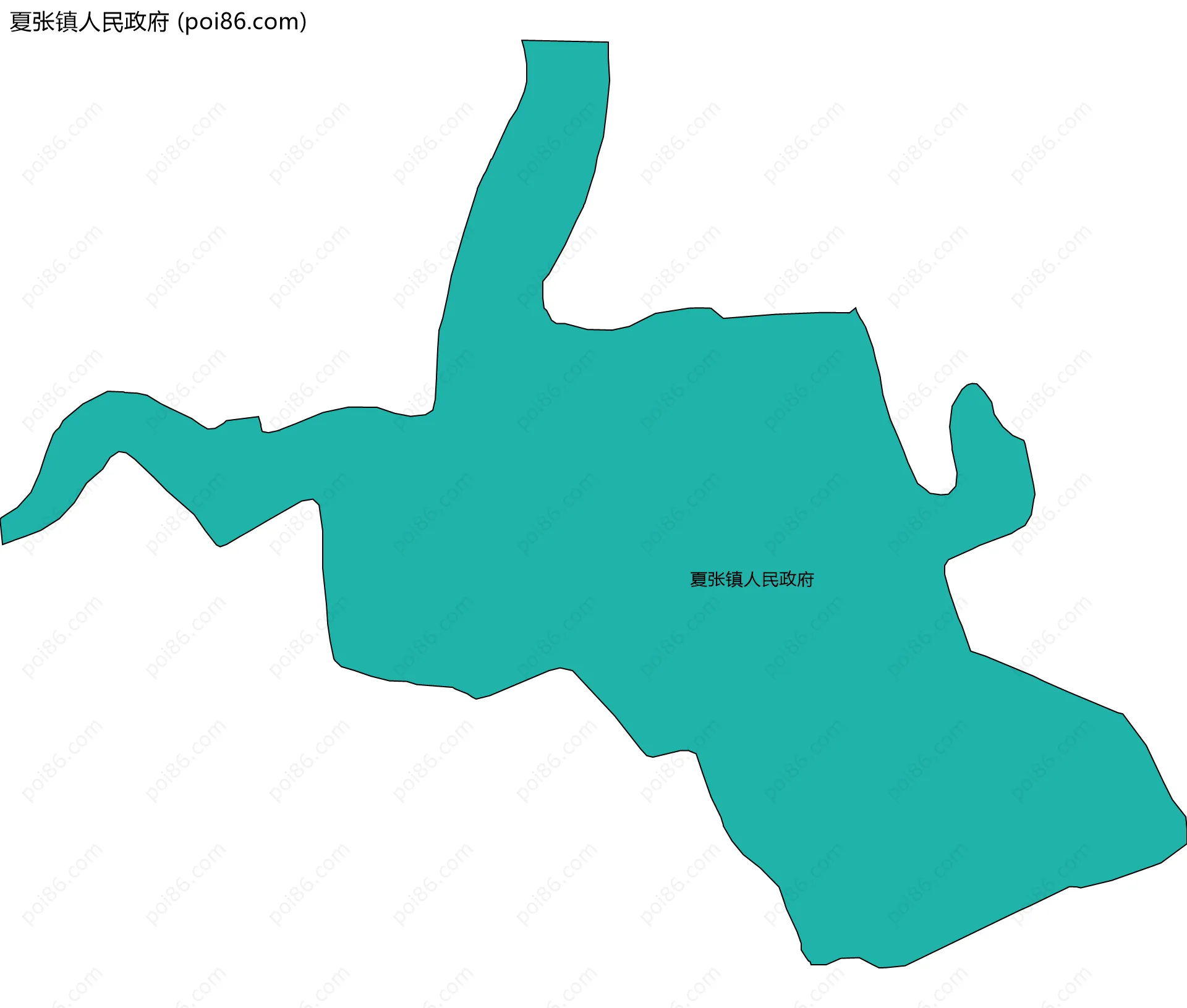 夏张镇人民政府边界地图