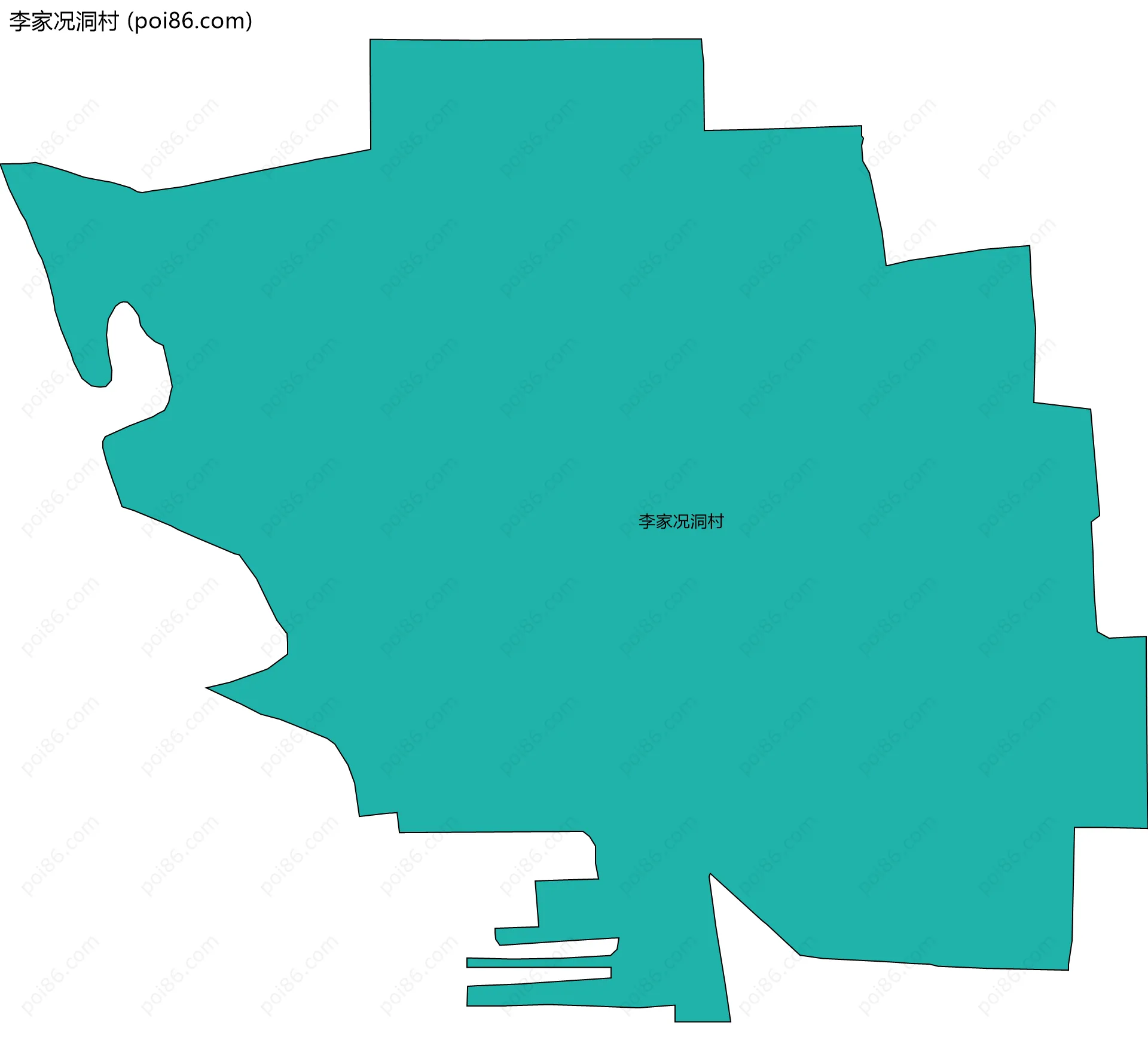 李家况洞村边界地图