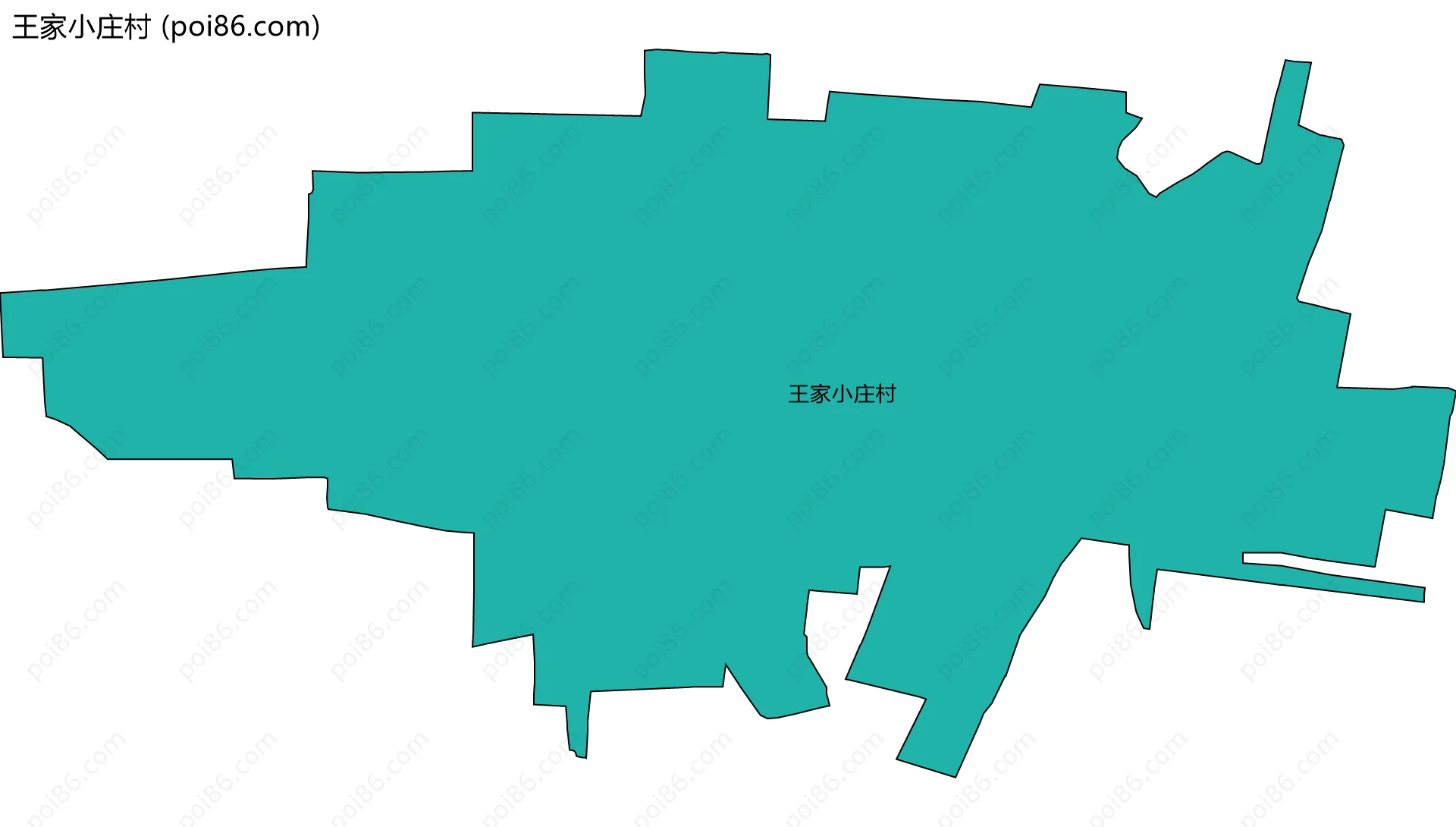 王家小庄村边界地图