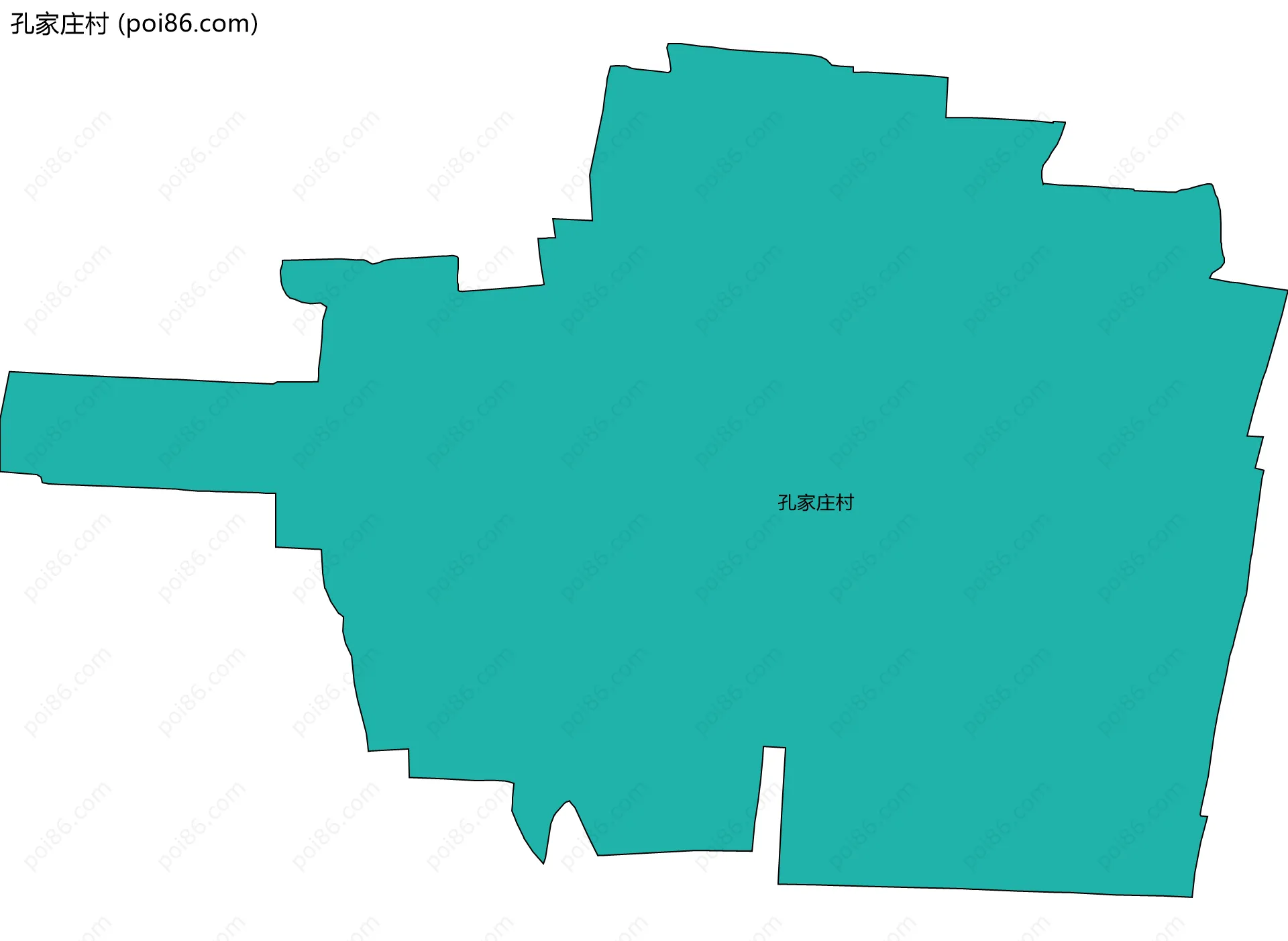 孔家庄村边界地图