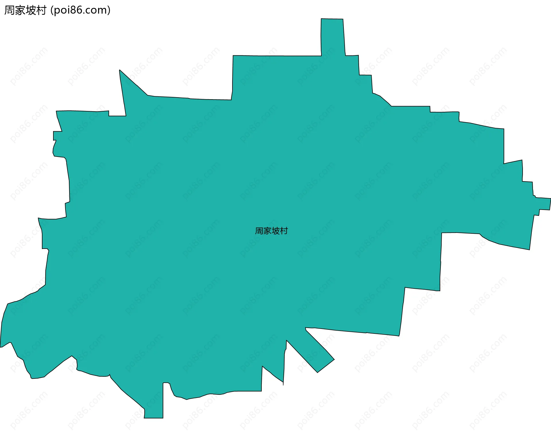 周家坡村边界地图
