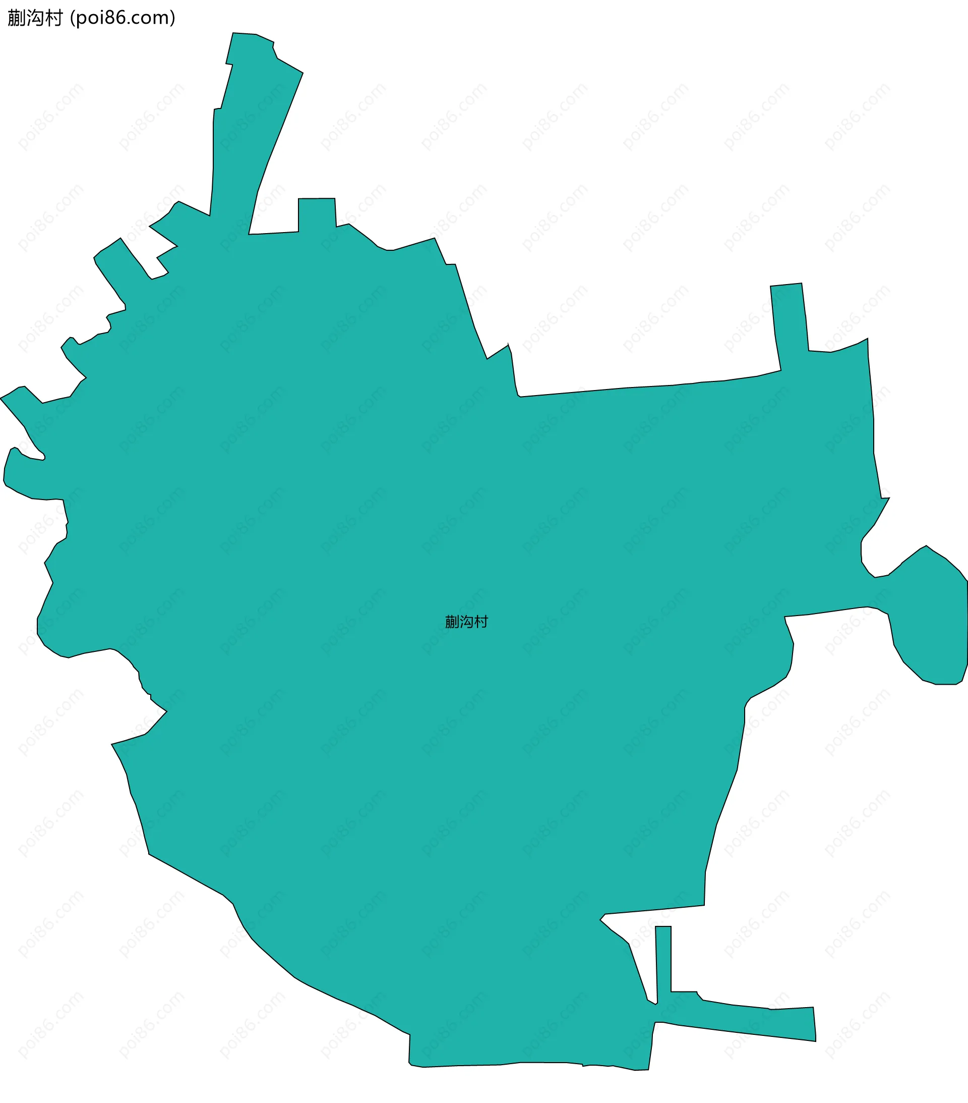 蒯沟村边界地图