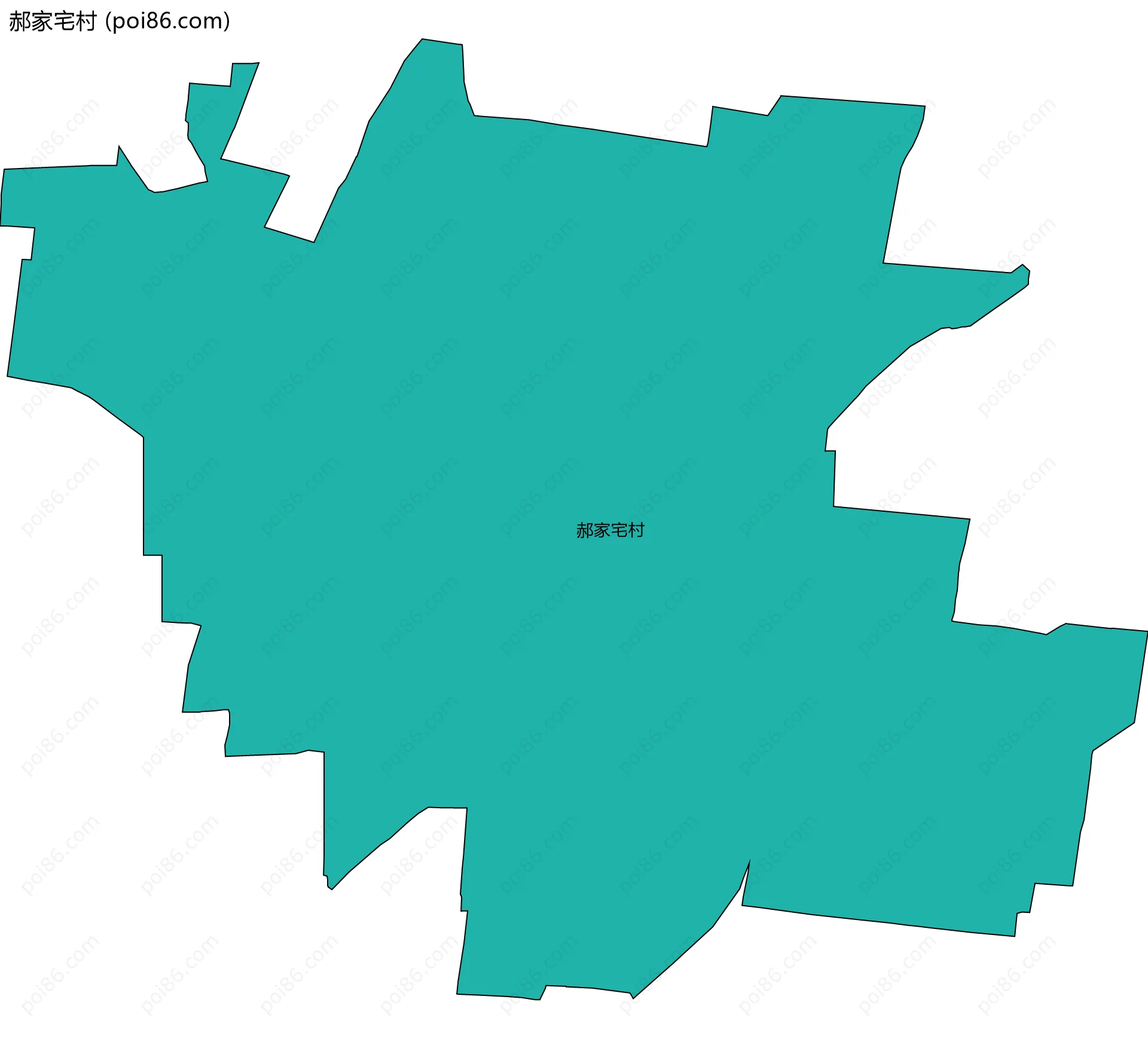 郝家宅村边界地图