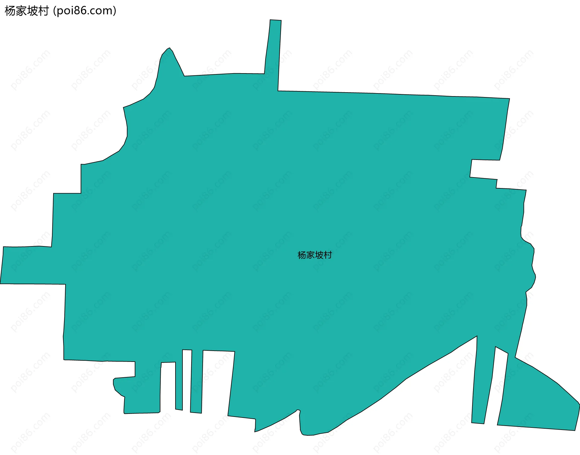 杨家坡村边界地图