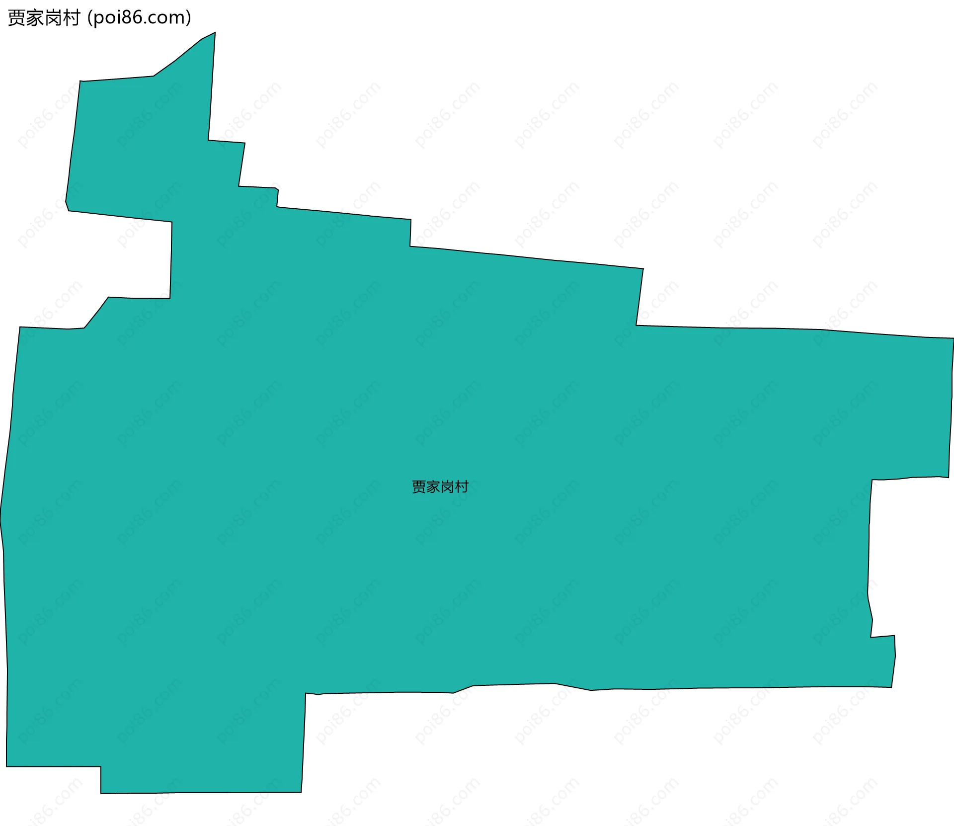 贾家岗村边界地图
