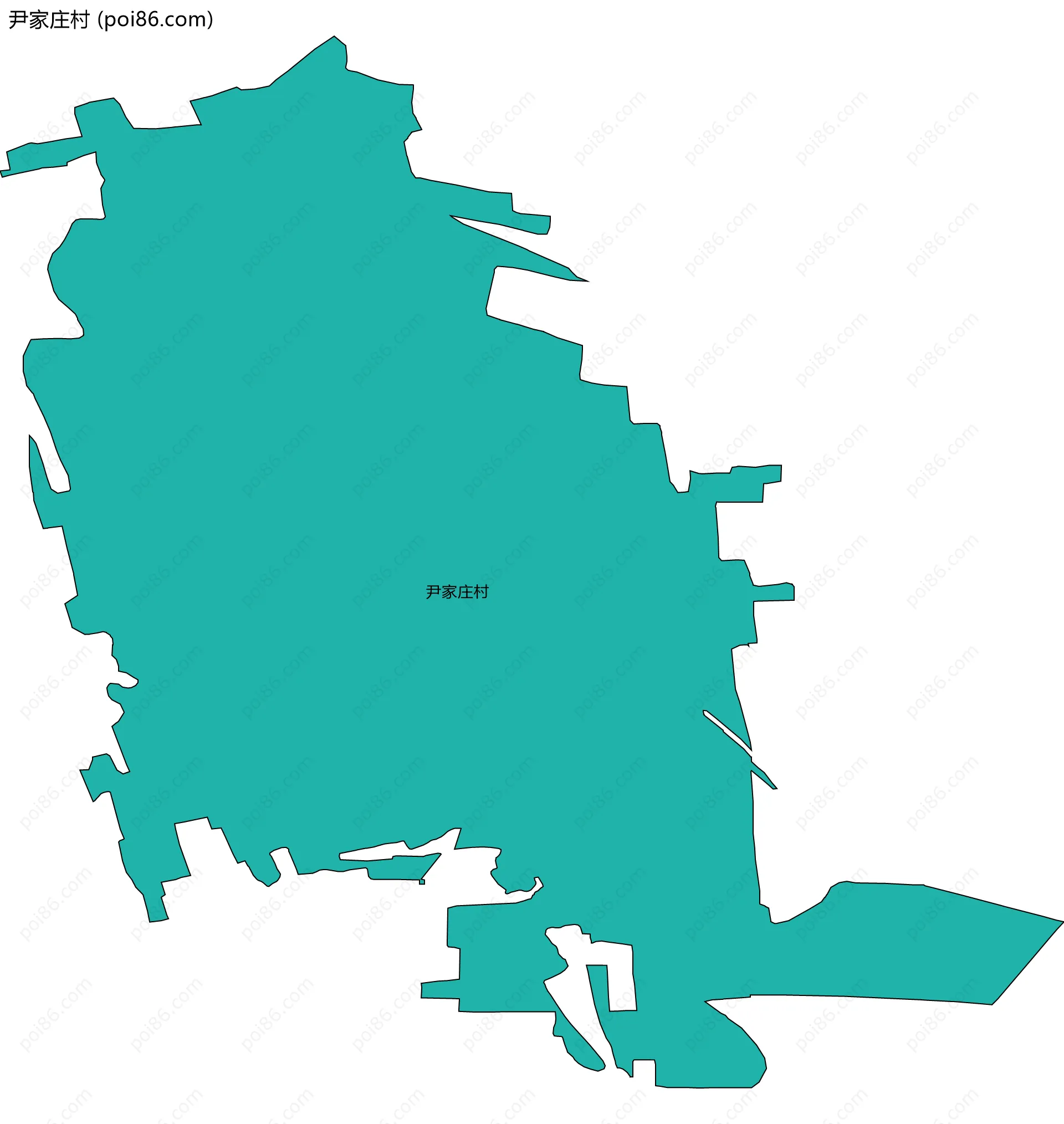 尹家庄村边界地图