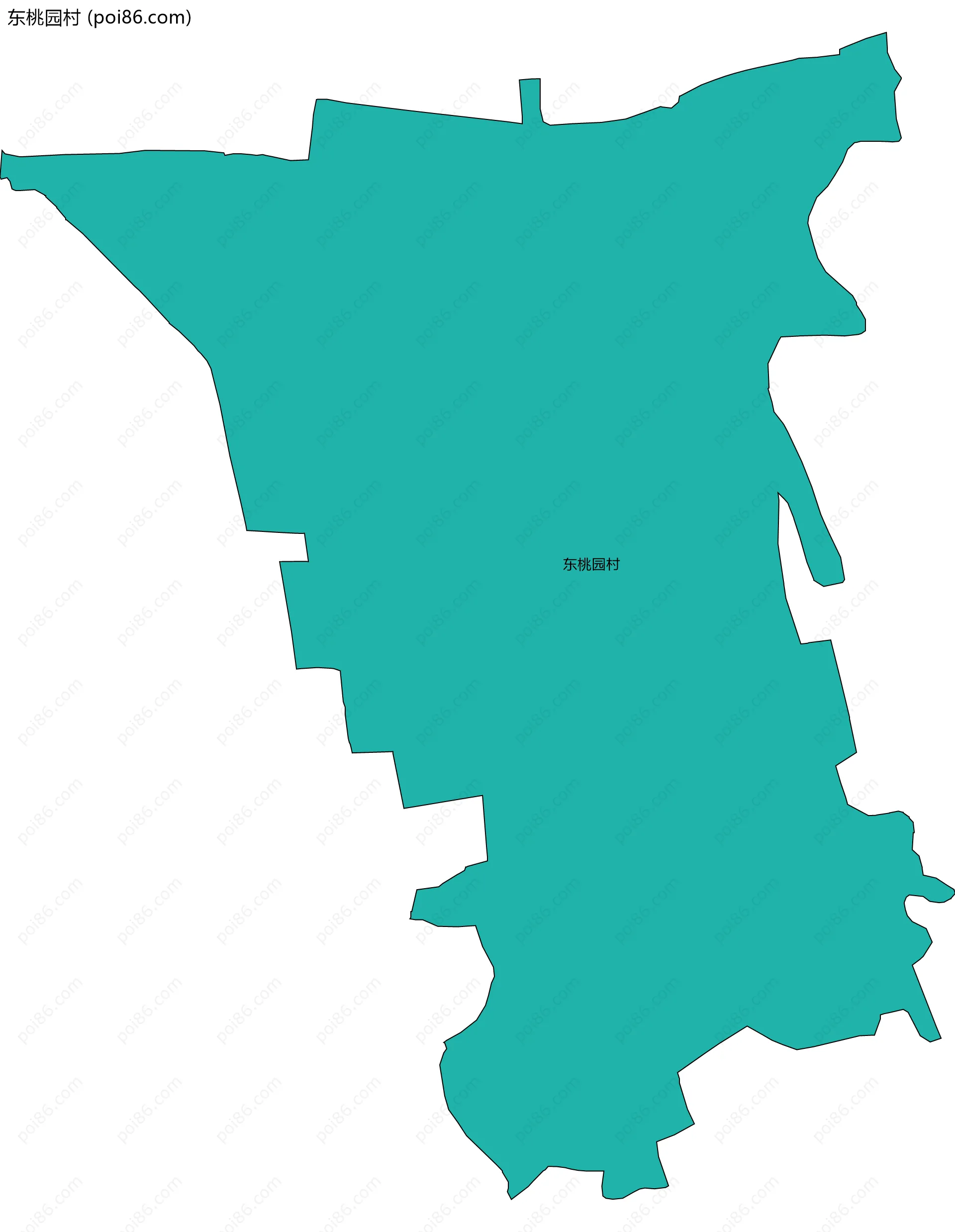 东桃园村边界地图