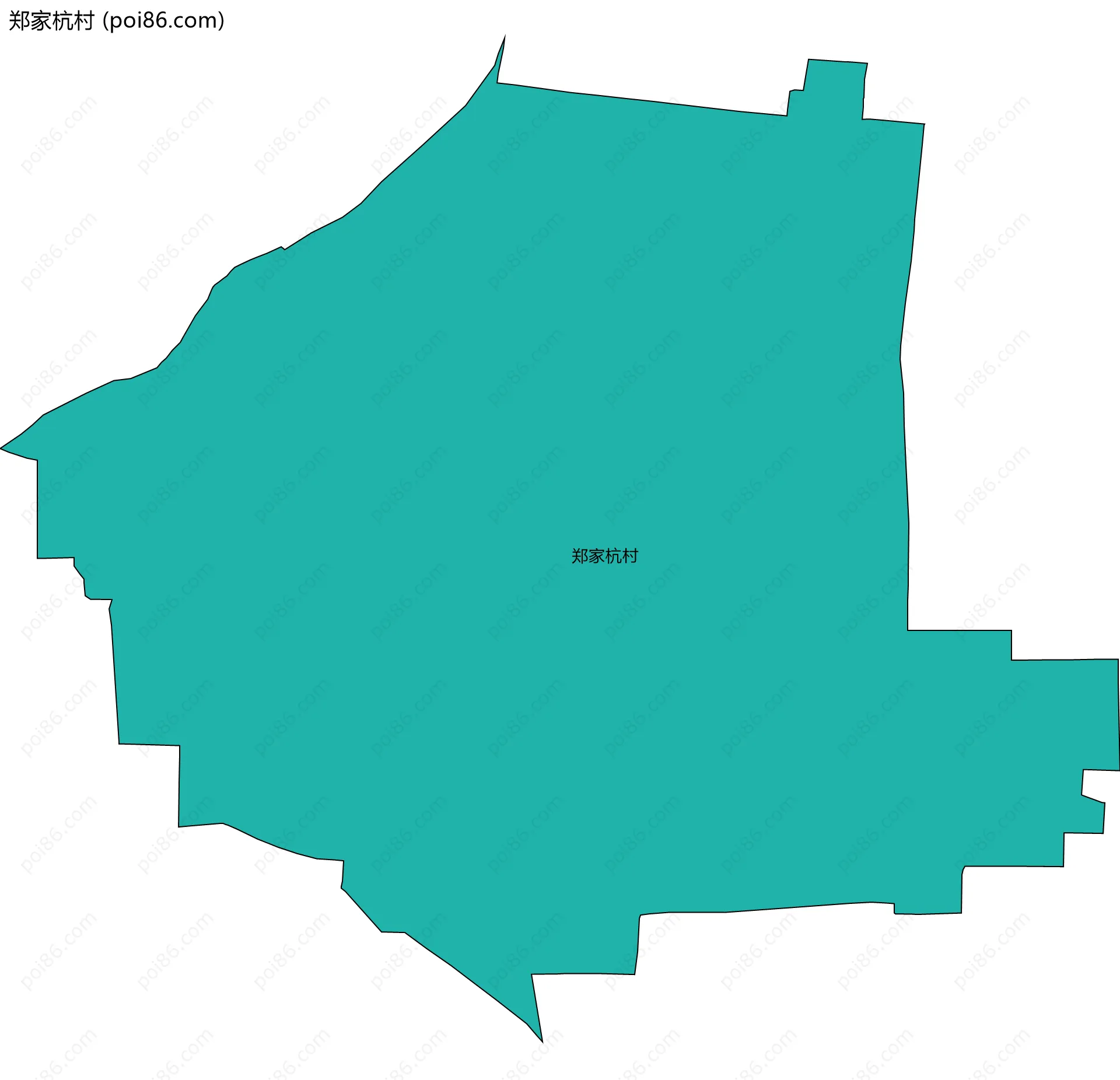 郑家杭村边界地图