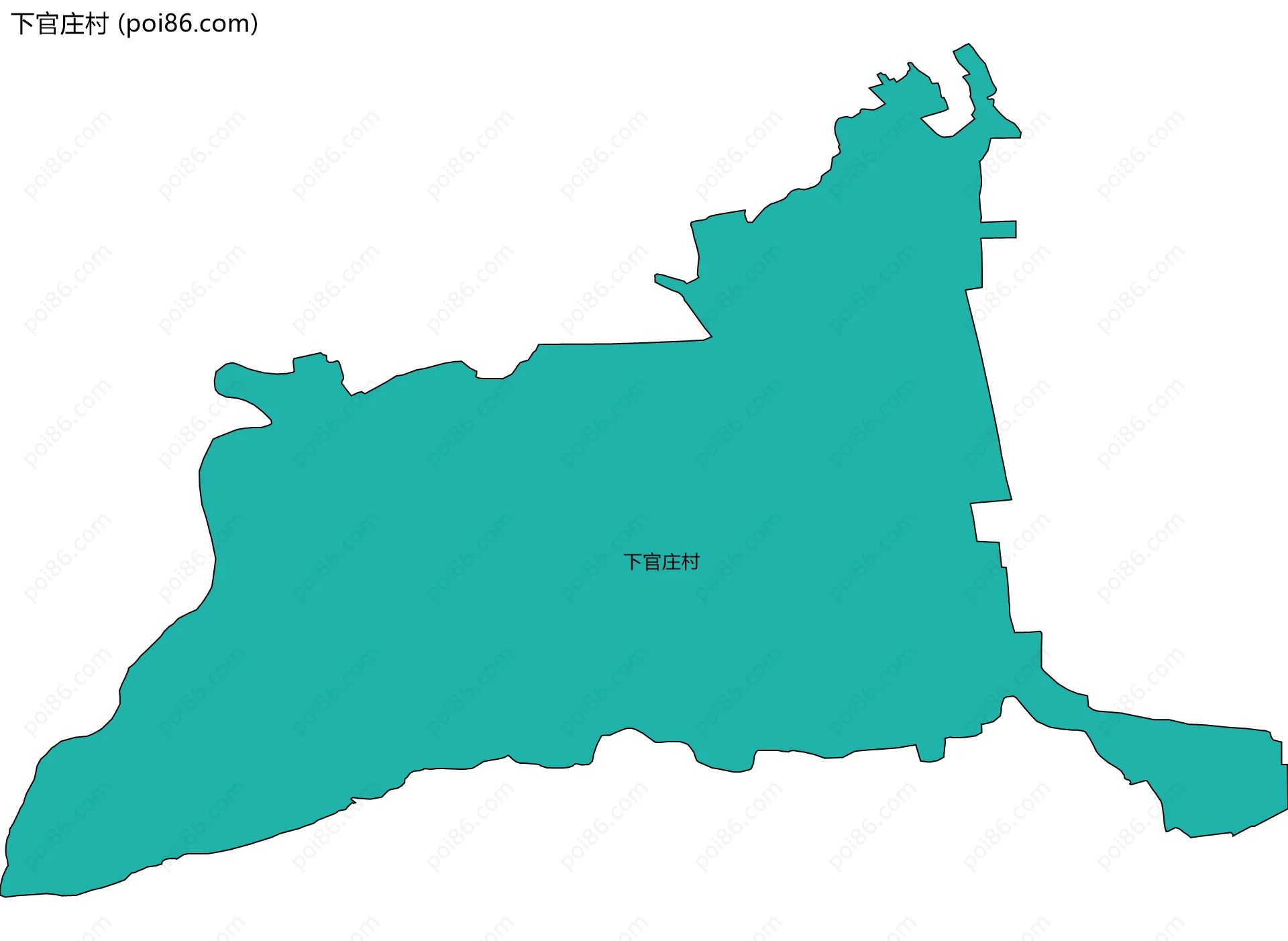 下官庄村边界地图