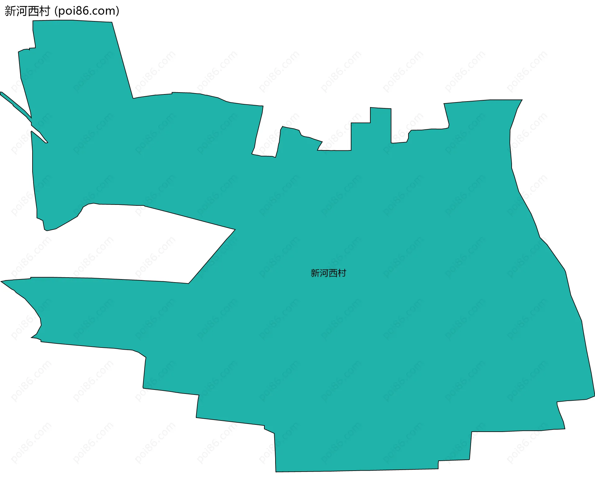 新河西村边界地图